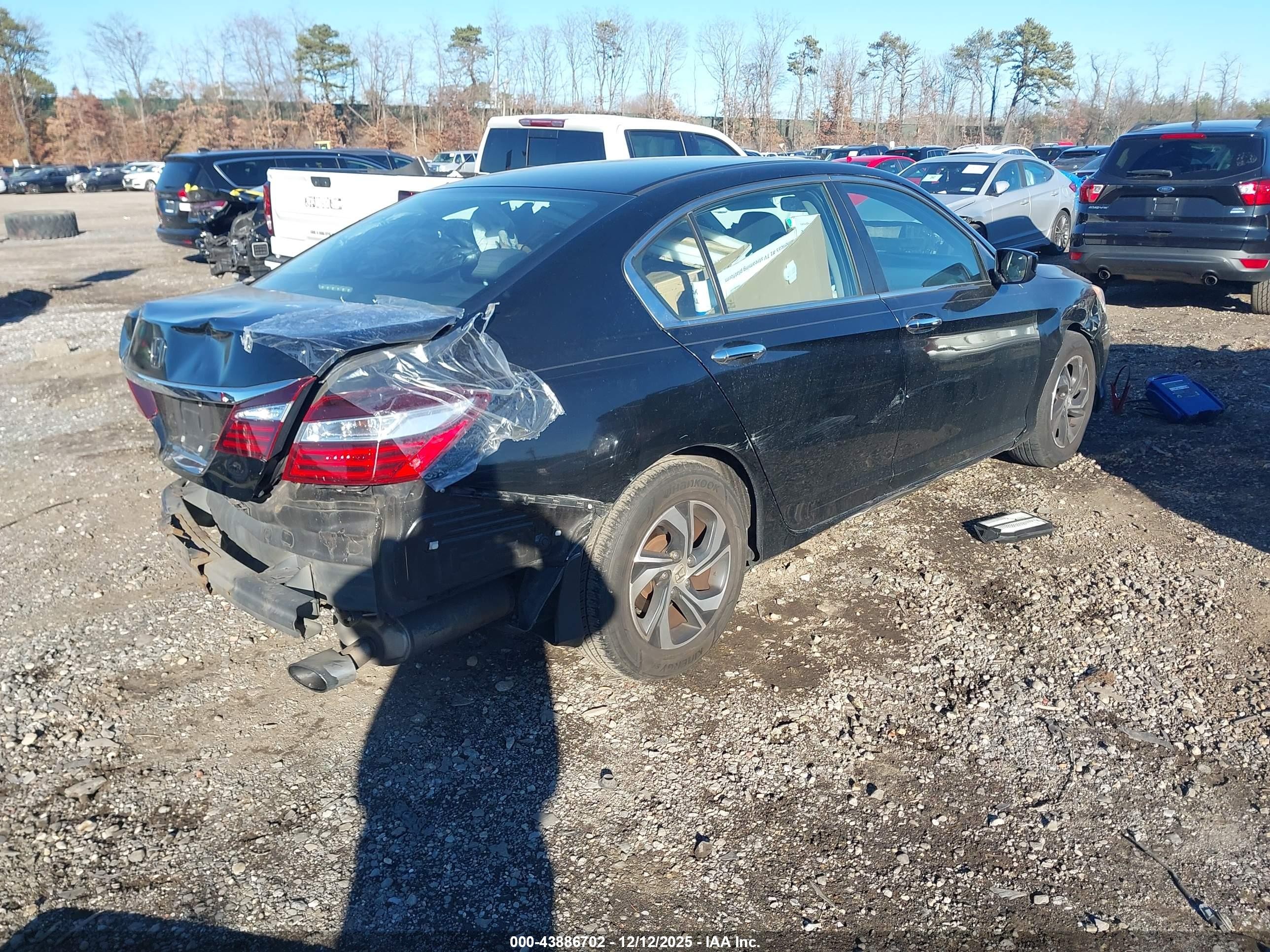 2016 Honda Accord Lx Black vin: 1HGCR2F3XGA145732