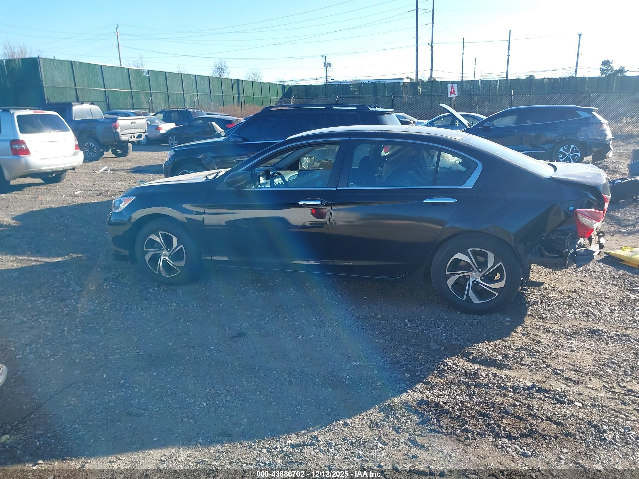 2016 Honda Accord Lx Black vin: 1HGCR2F3XGA145732