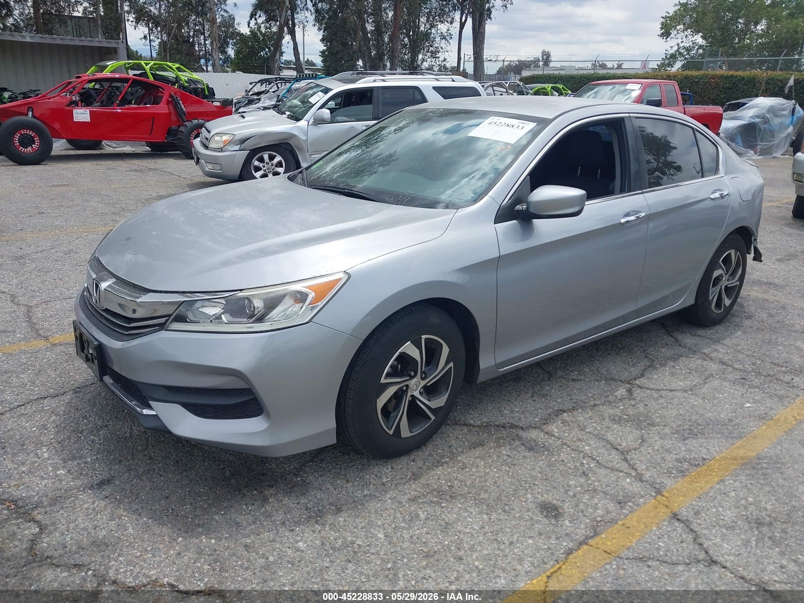 2016 Honda Accord Lx Silver vin: 1HGCR2F3XGA244809