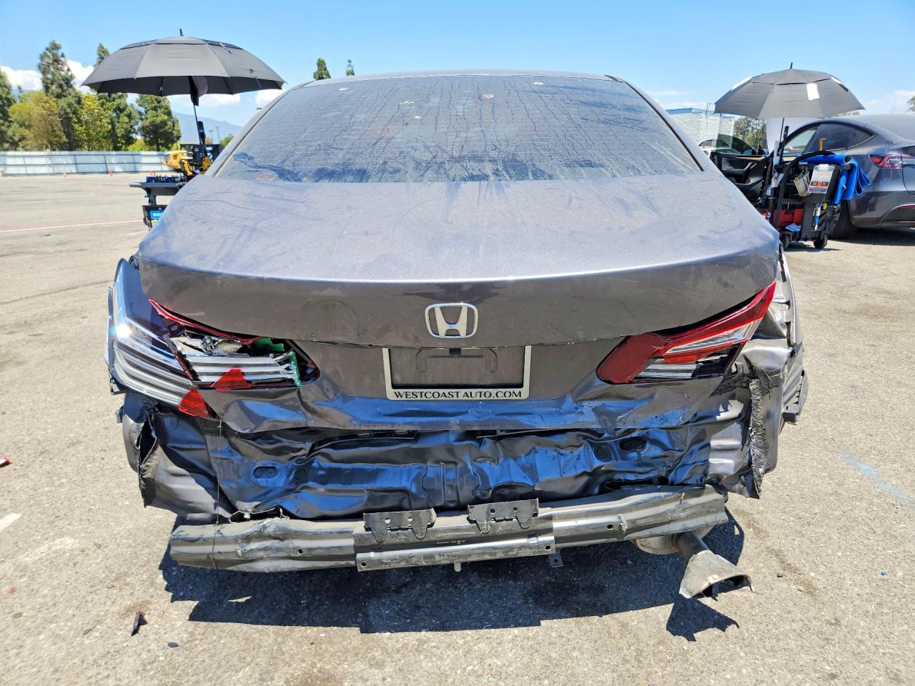 2016 Honda Accord Lx Gray vin: 1HGCR2F49GA005955