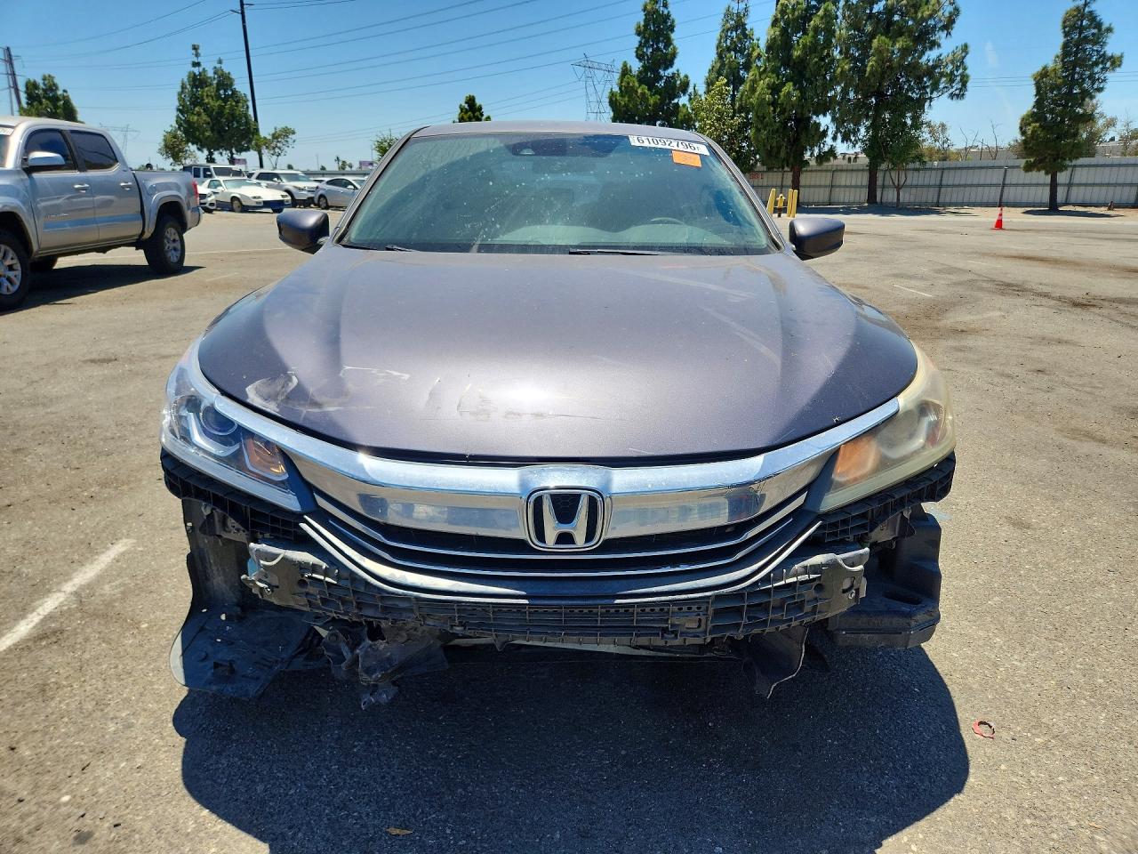 2016 Honda Accord Lx Gray vin: 1HGCR2F49GA005955