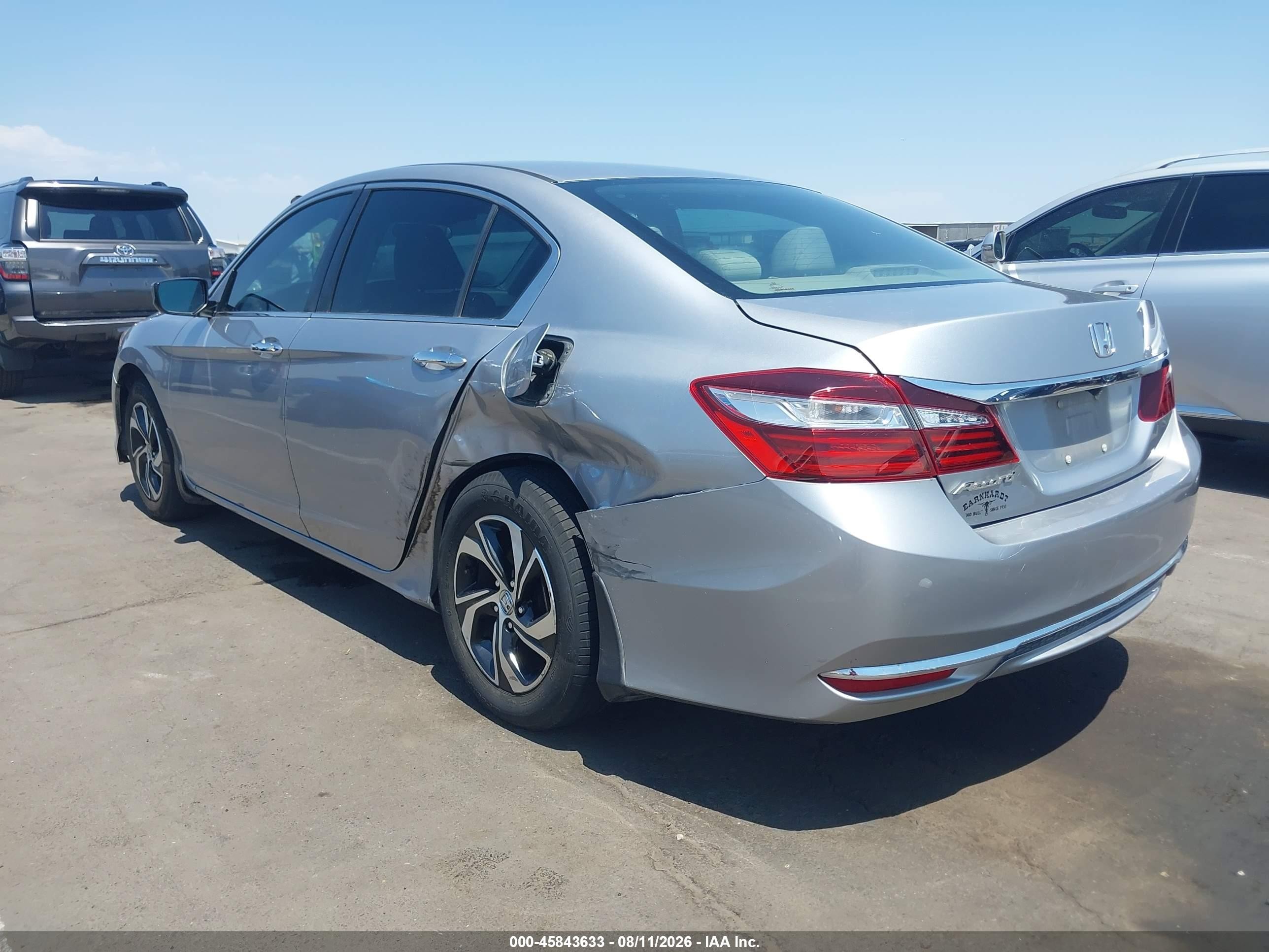2016 Honda Accord Lx Silver vin: 1HGCR2F49GA097486