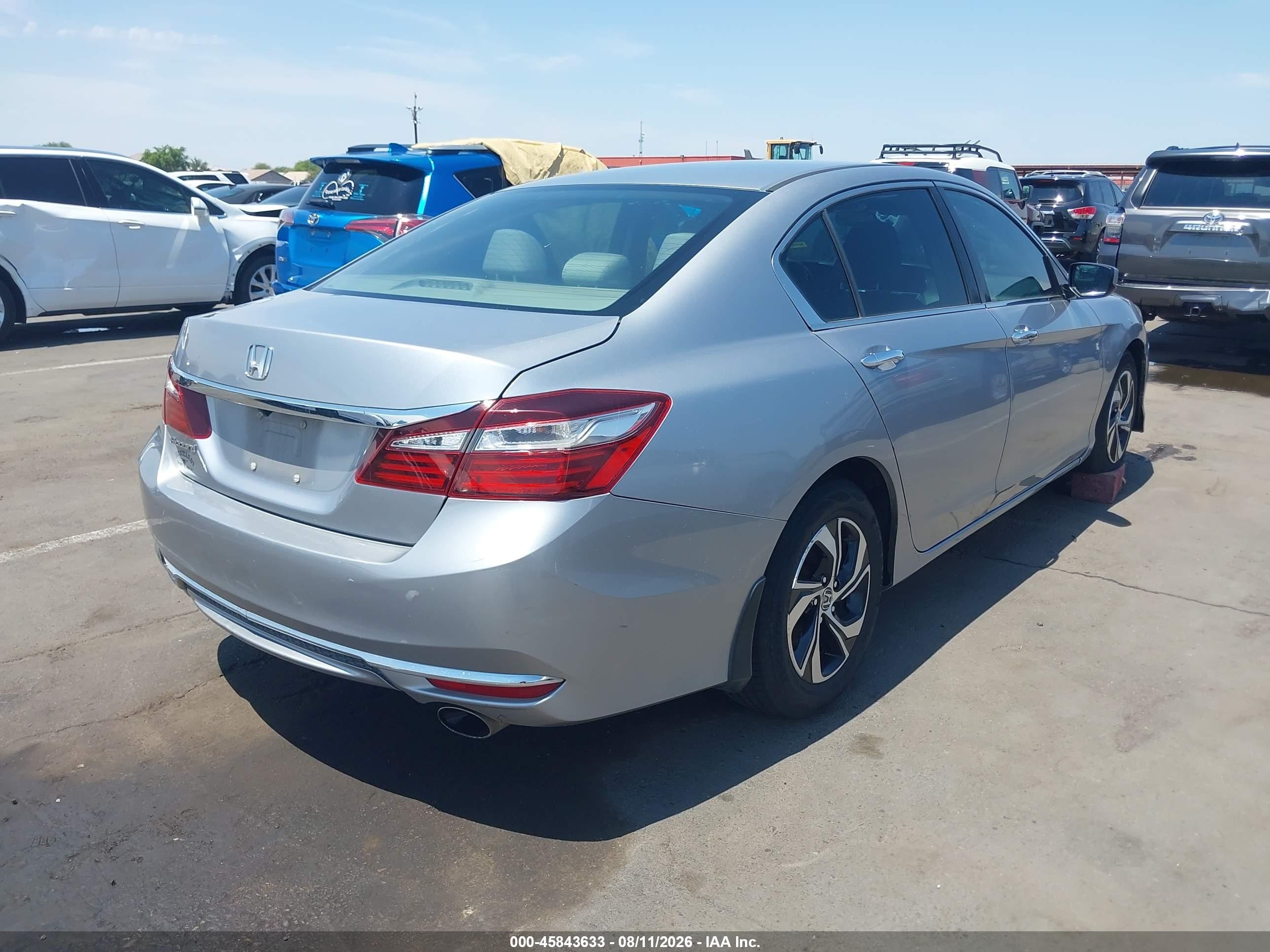 2016 Honda Accord Lx Silver vin: 1HGCR2F49GA097486