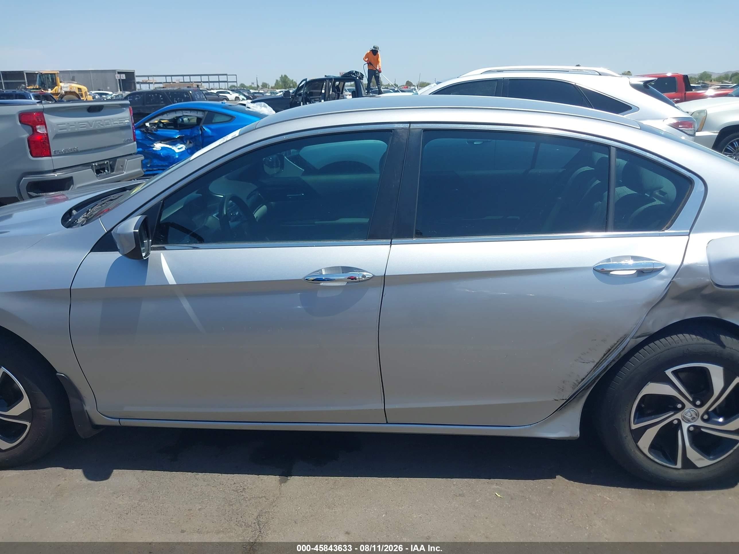 2016 Honda Accord Lx Silver vin: 1HGCR2F49GA097486