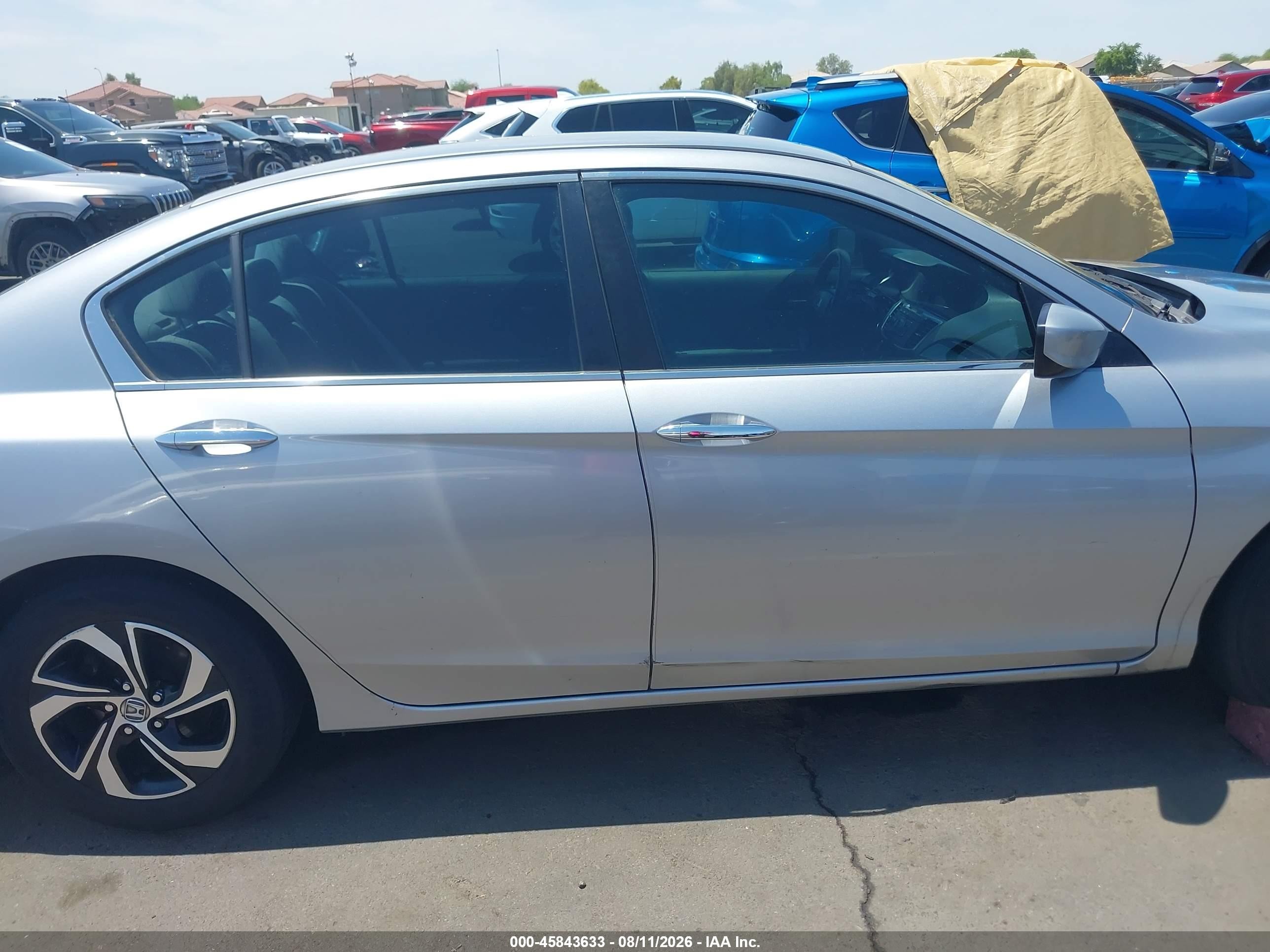 2016 Honda Accord Lx Silver vin: 1HGCR2F49GA097486