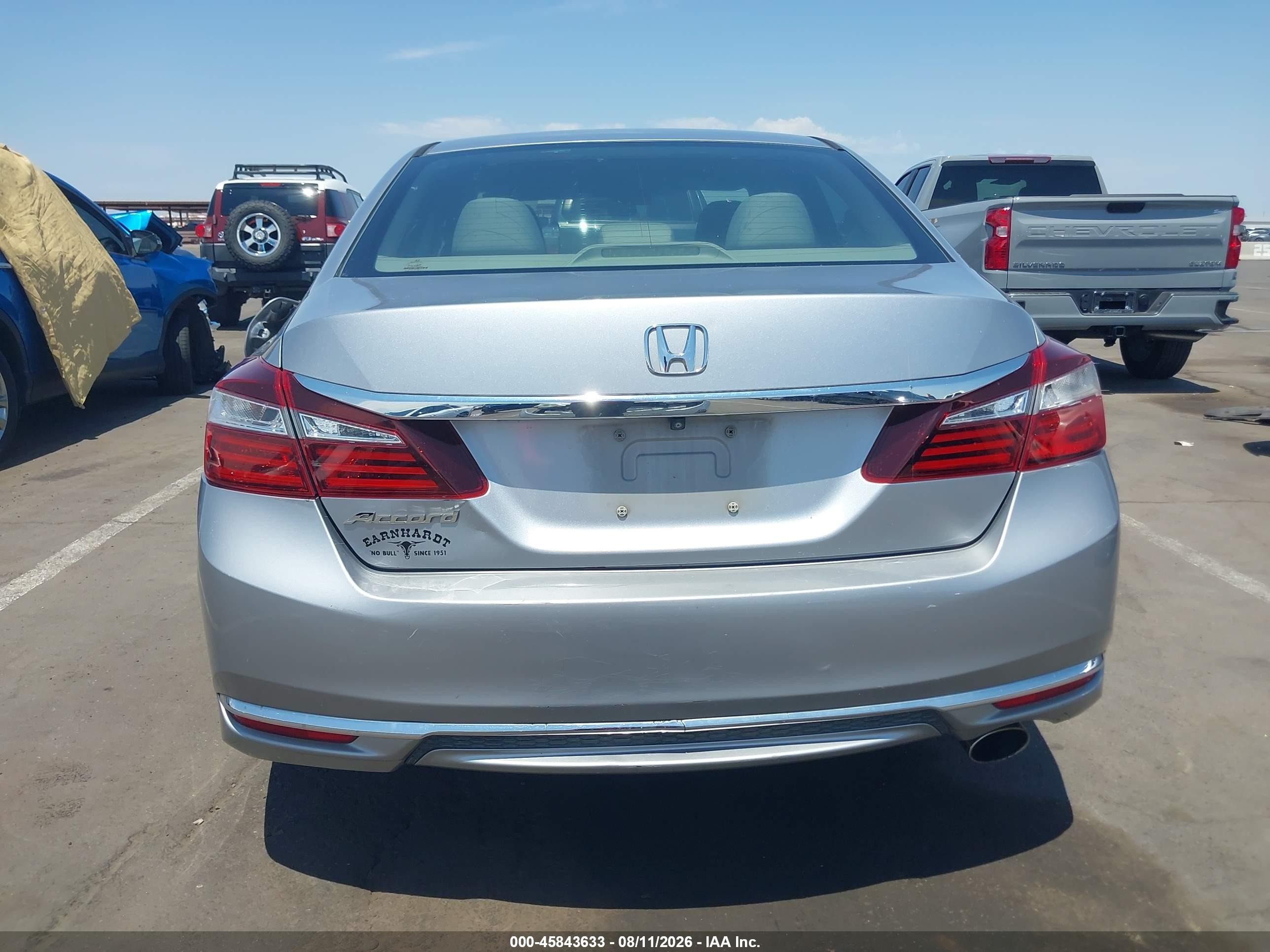 2016 Honda Accord Lx Silver vin: 1HGCR2F49GA097486
