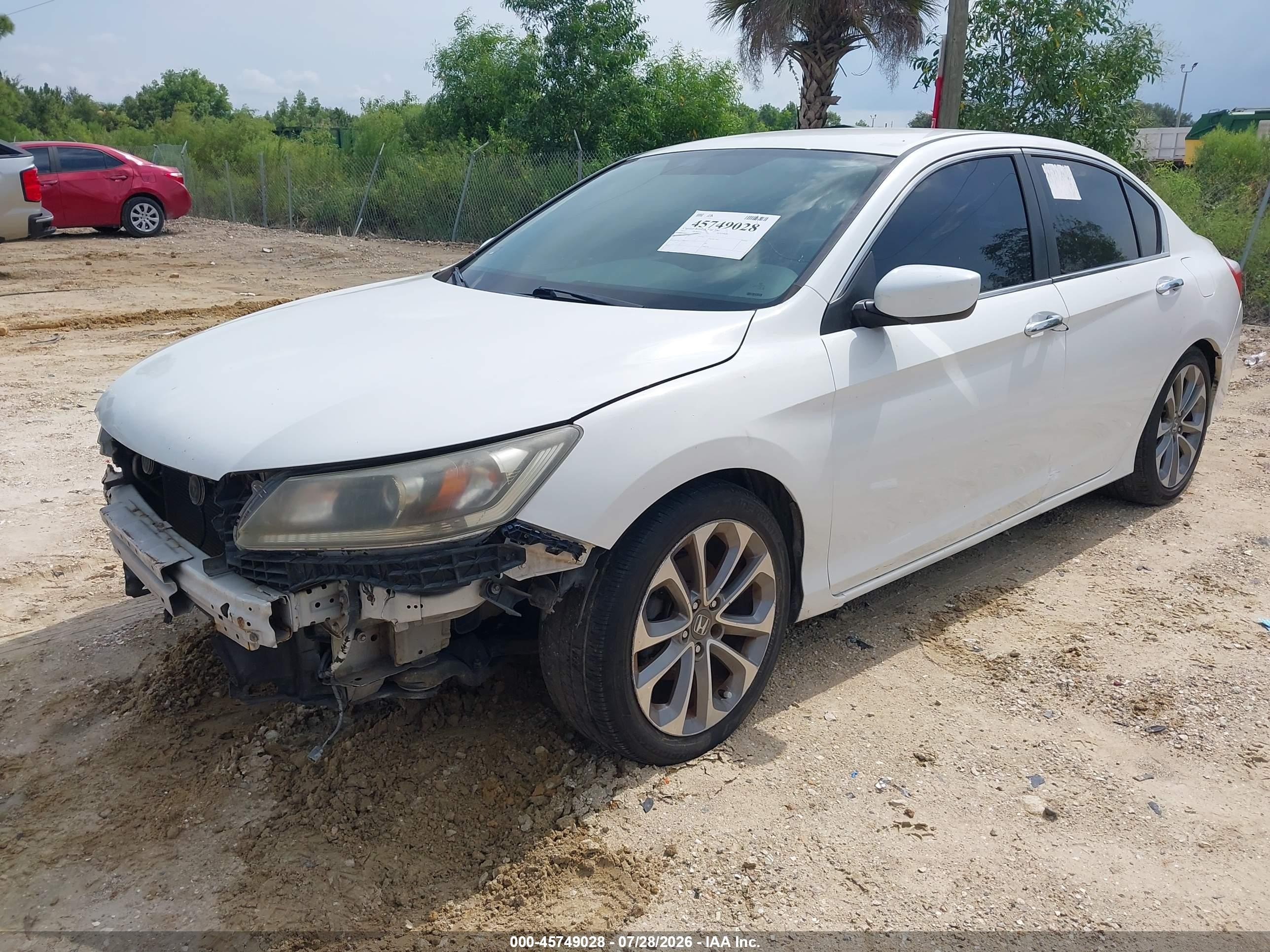2013 Honda Accord Sport Белый vin: 1HGCR2F50DA020316