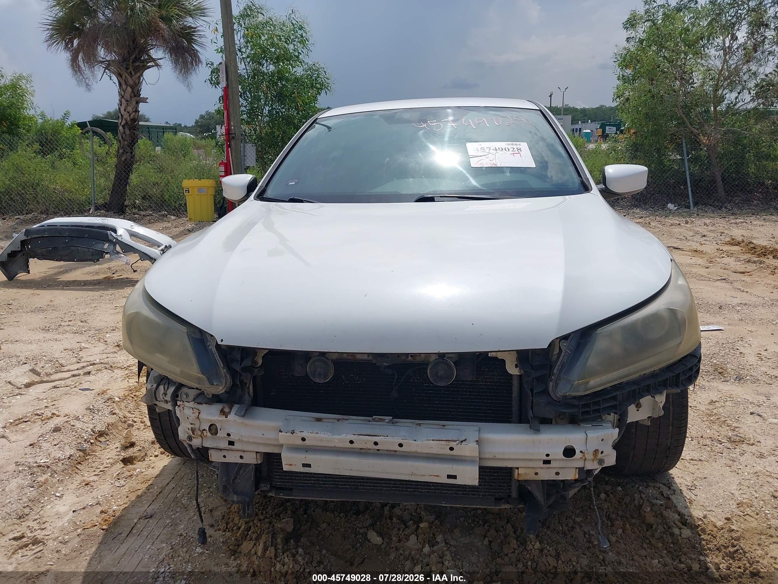 2013 Honda Accord Sport Белый vin: 1HGCR2F50DA020316