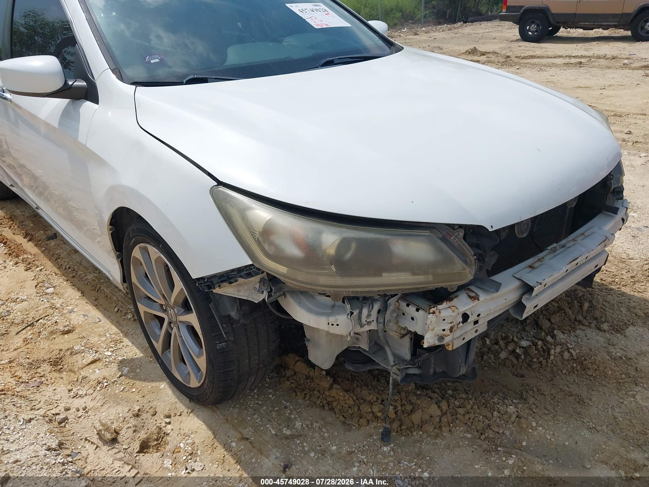 2013 Honda Accord Sport Белый vin: 1HGCR2F50DA020316
