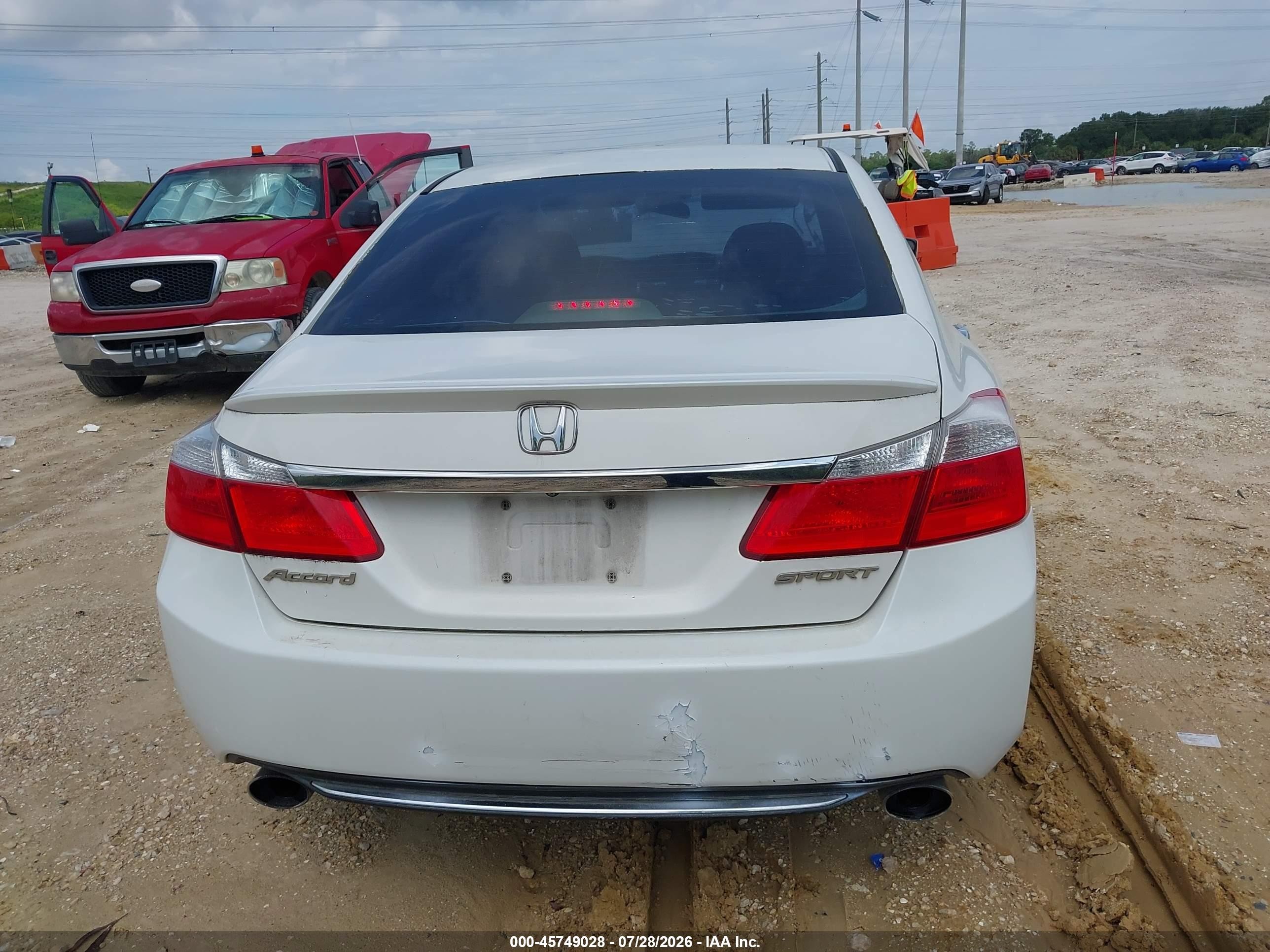2013 Honda Accord Sport Белый vin: 1HGCR2F50DA020316