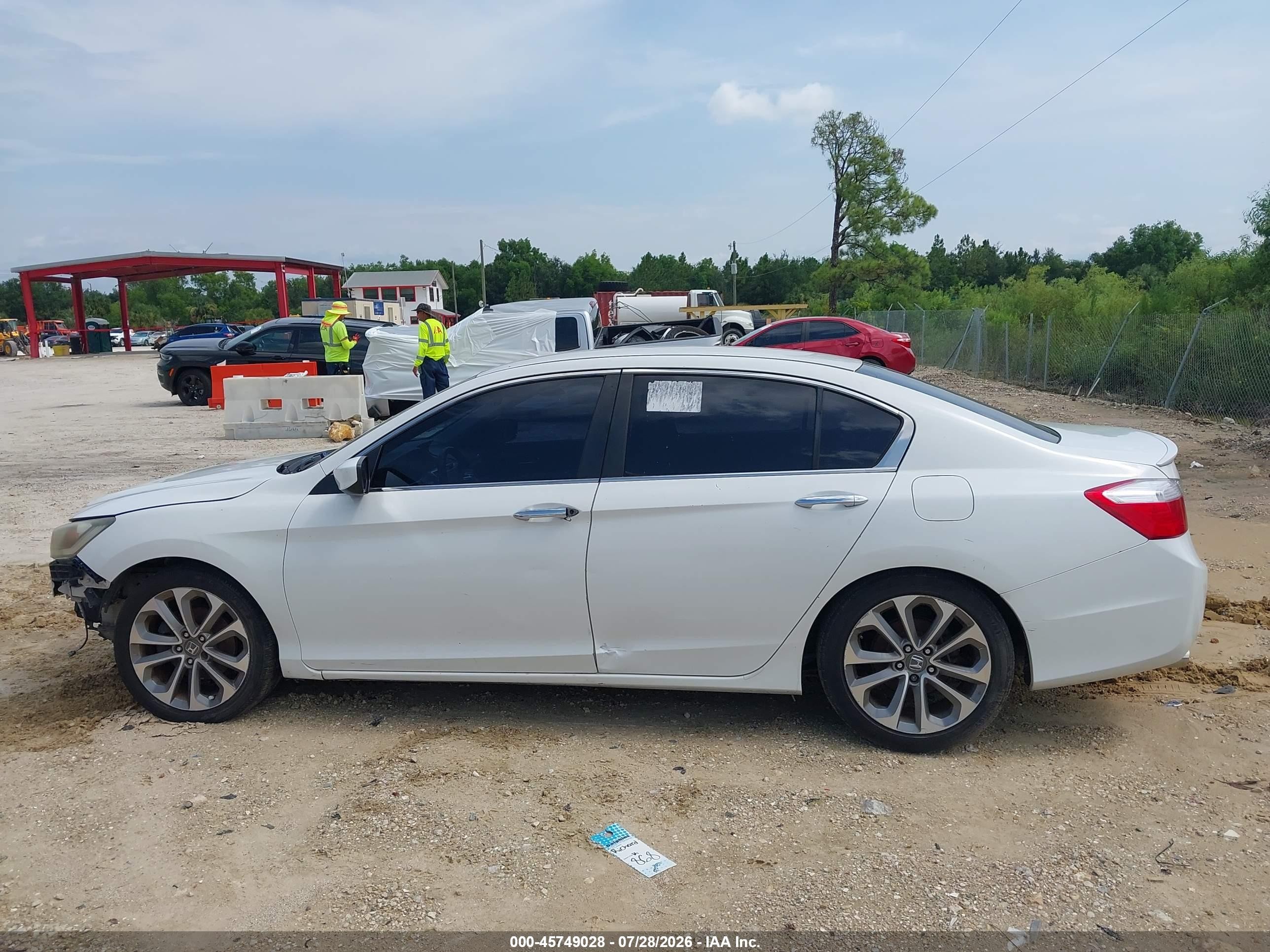 2013 Honda Accord Sport Белый vin: 1HGCR2F50DA020316