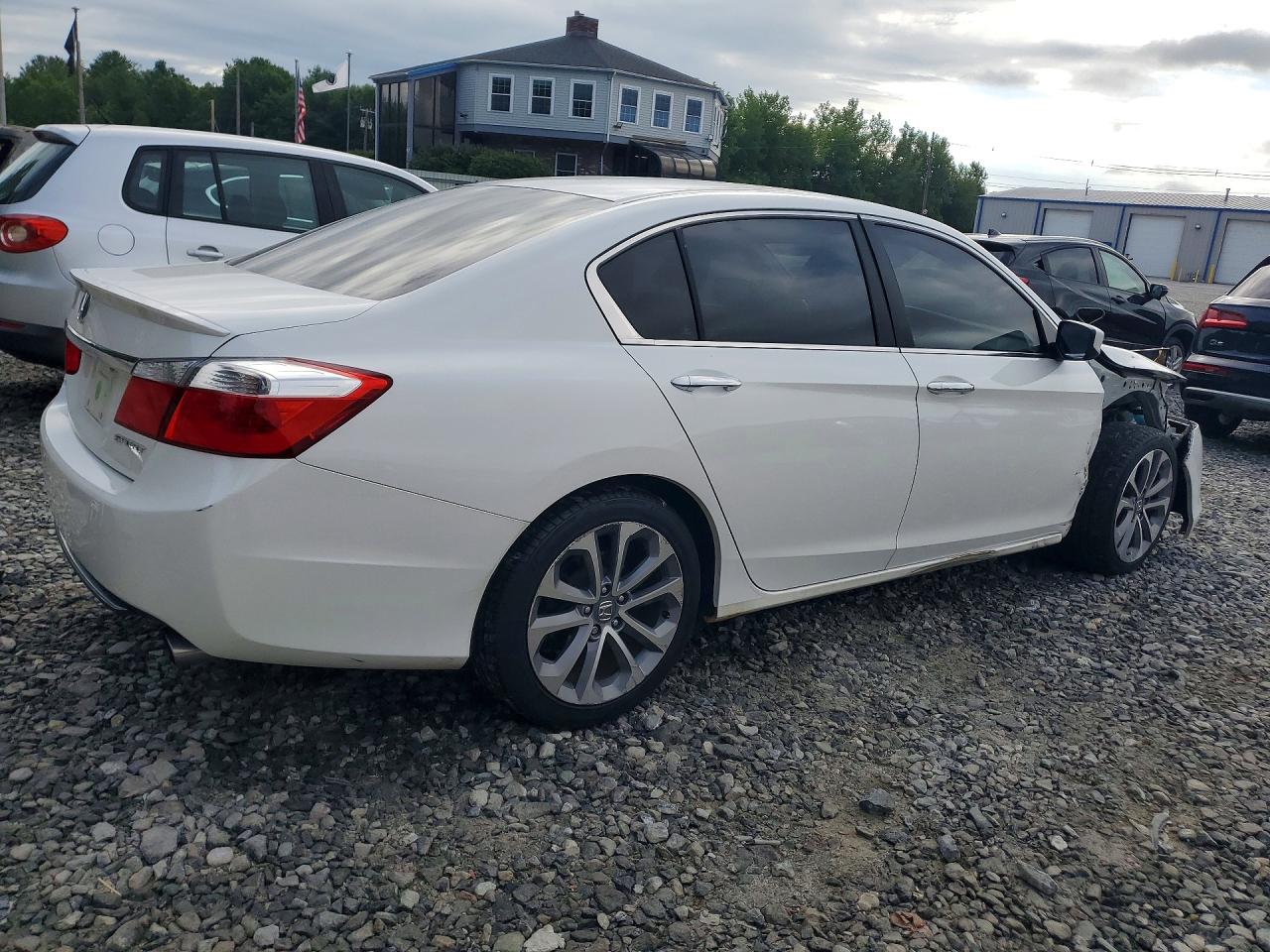 2013 Honda Accord Sport White vin: 1HGCR2F50DA032093