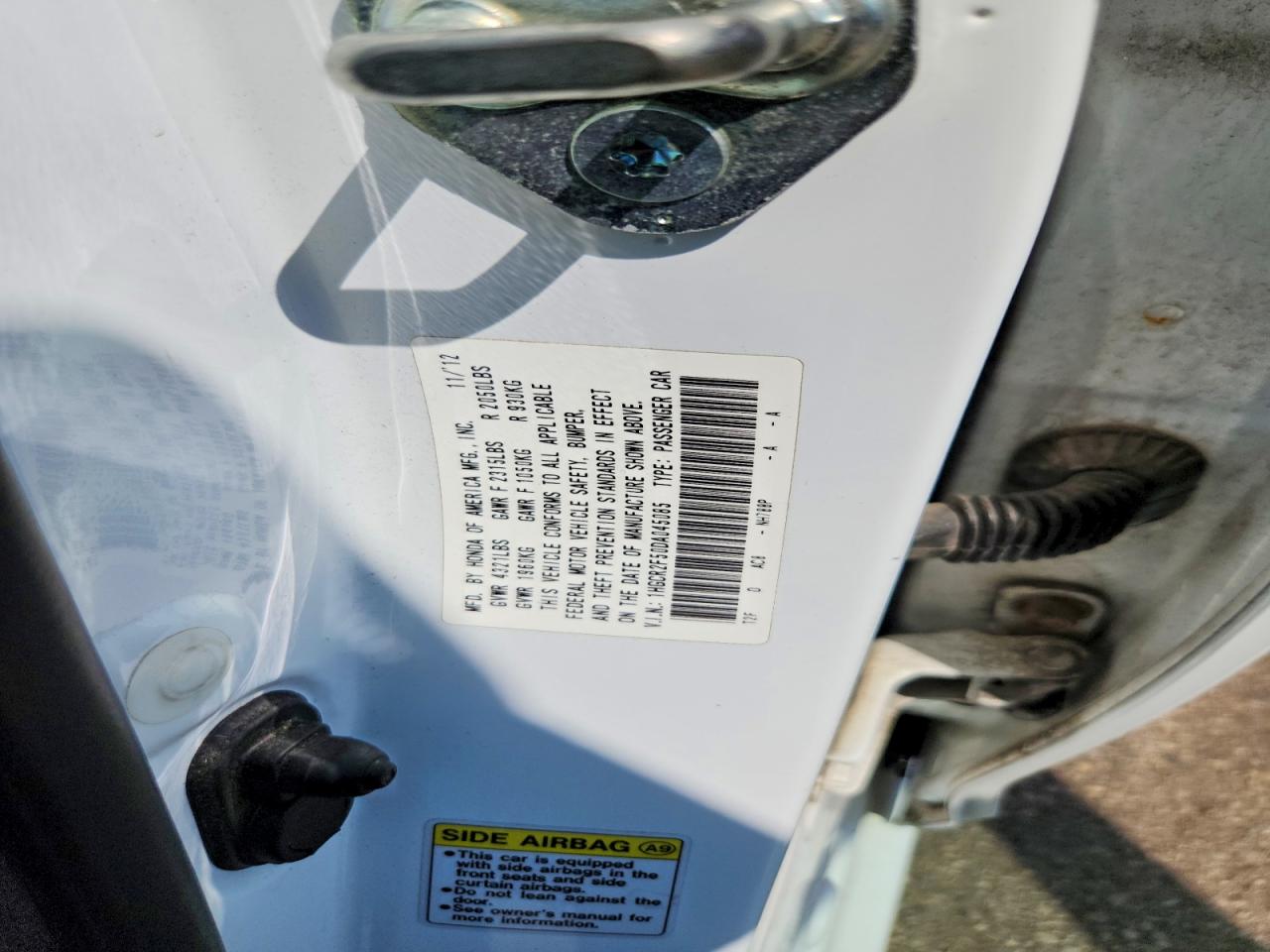 2013 Honda Accord Sport White vin: 1HGCR2F50DA045085