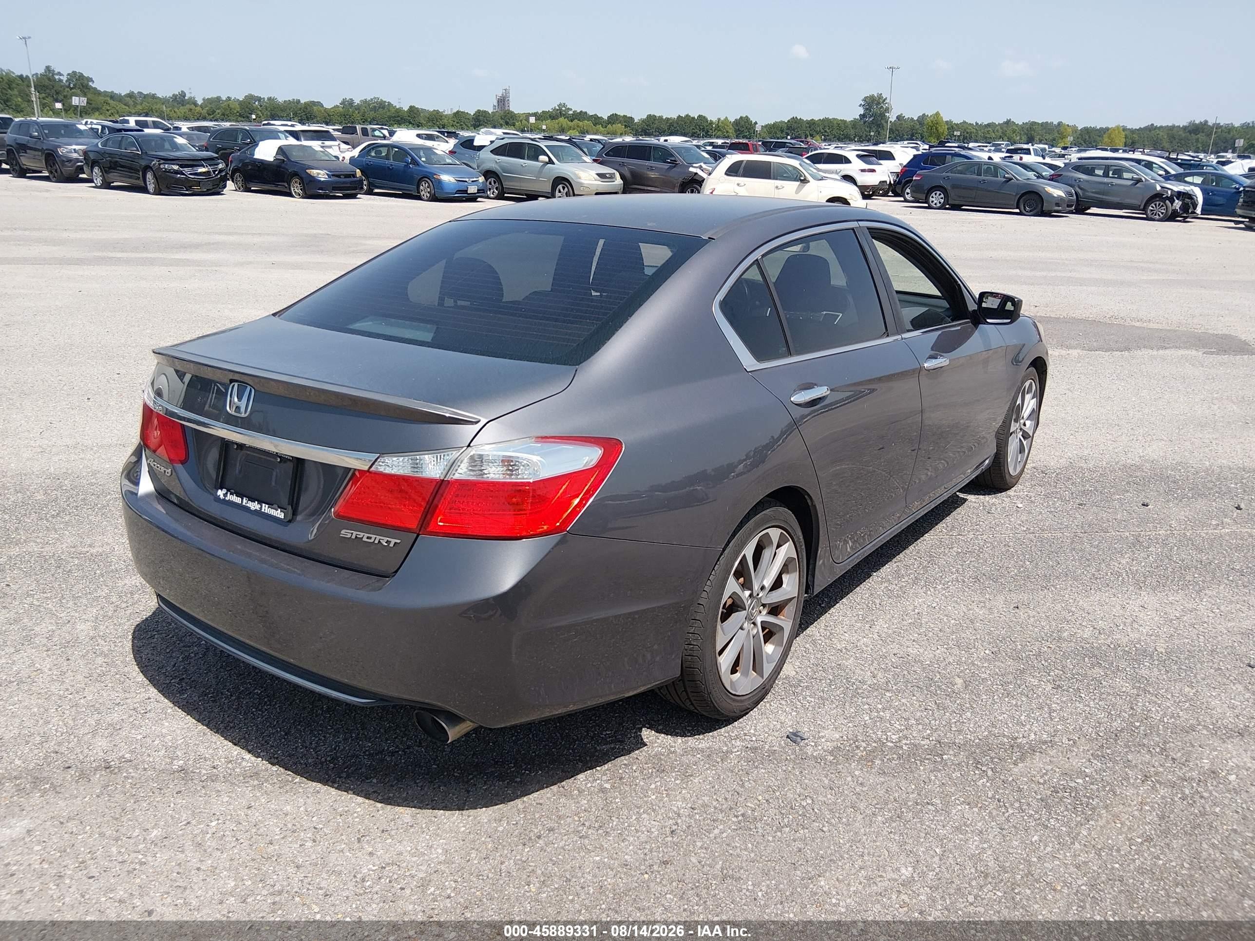 2013 Honda Accord Sport Серый vin: 1HGCR2F50DA055664