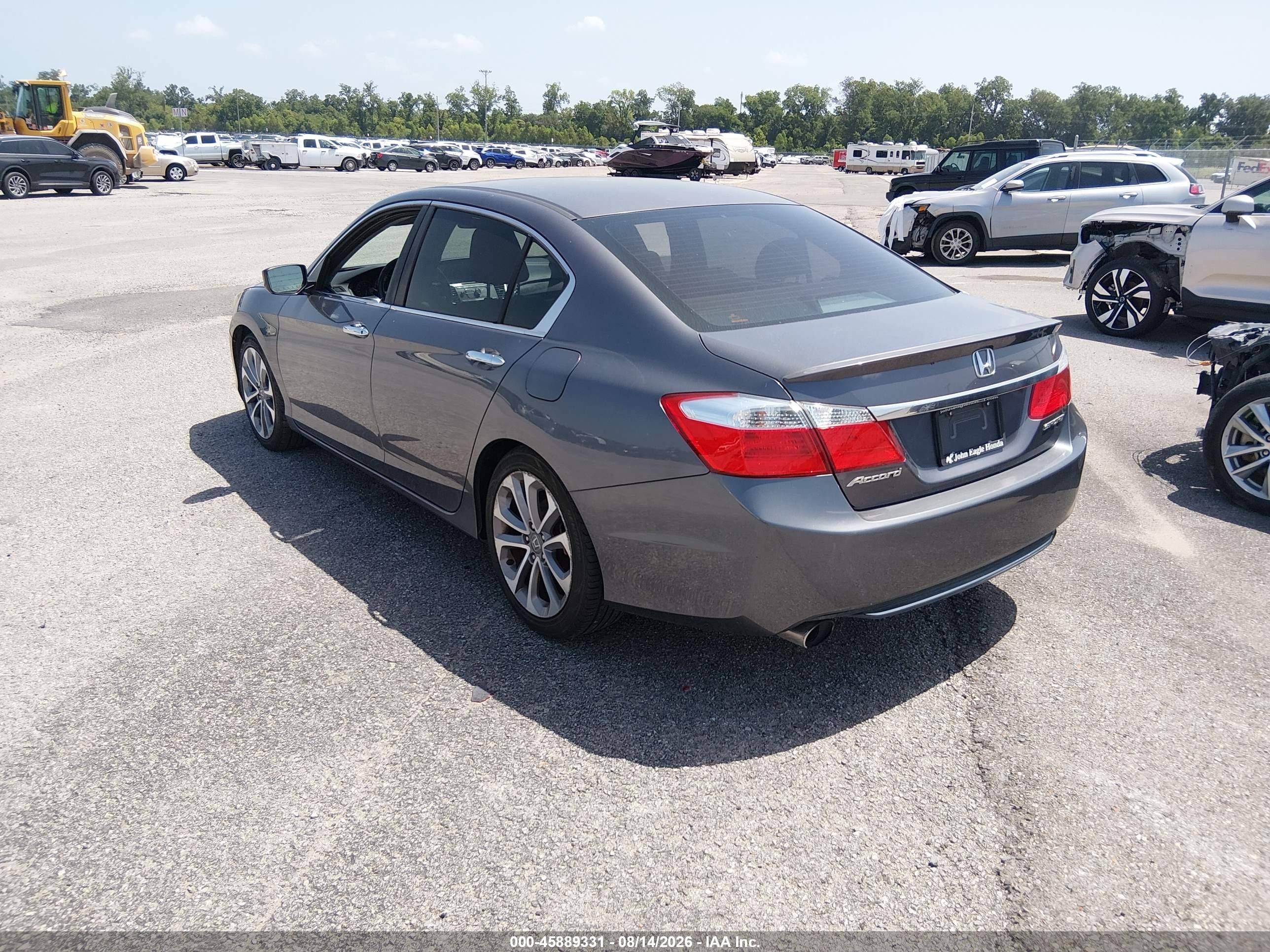 2013 Honda Accord Sport Серый vin: 1HGCR2F50DA055664