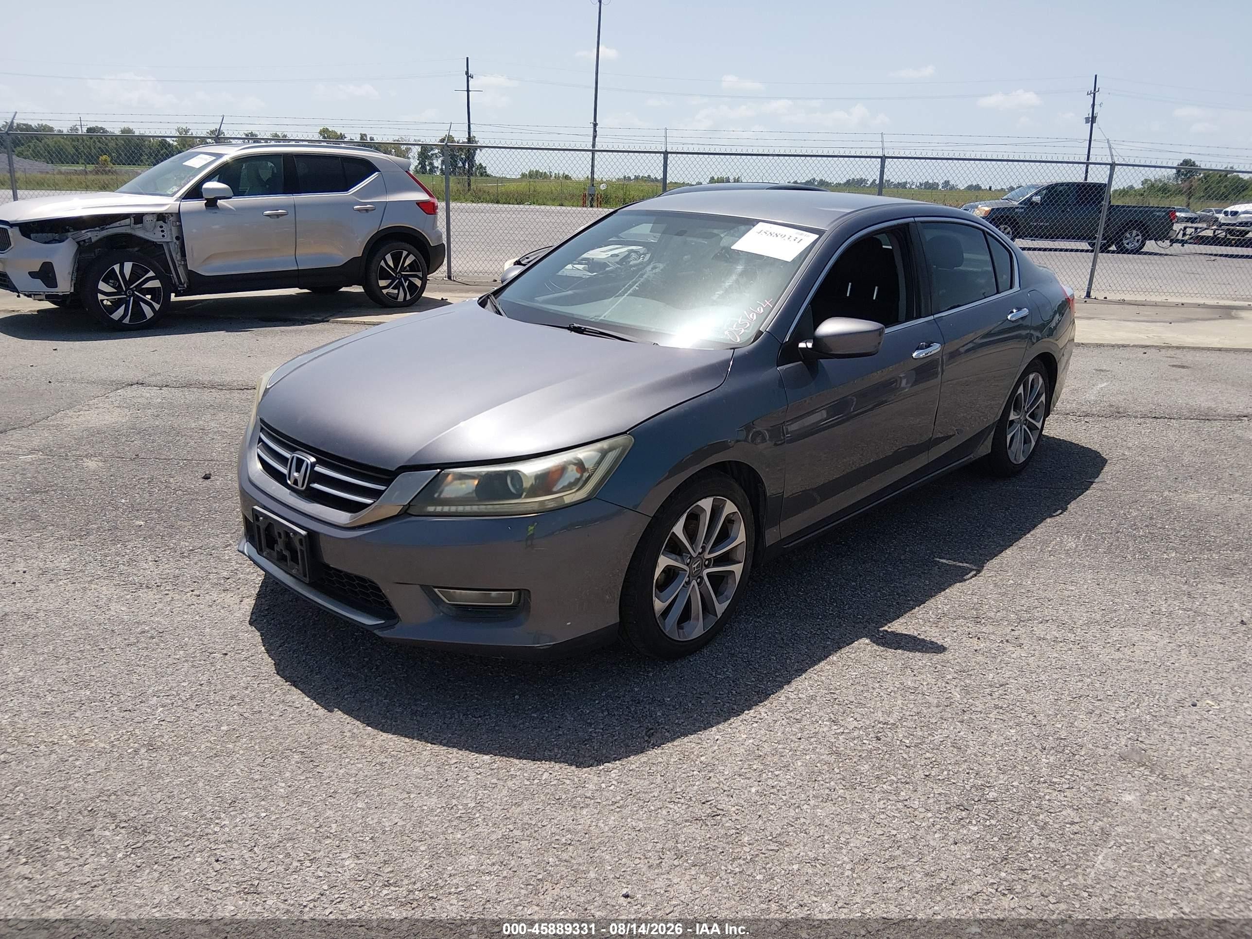 2013 Honda Accord Sport Серый vin: 1HGCR2F50DA055664