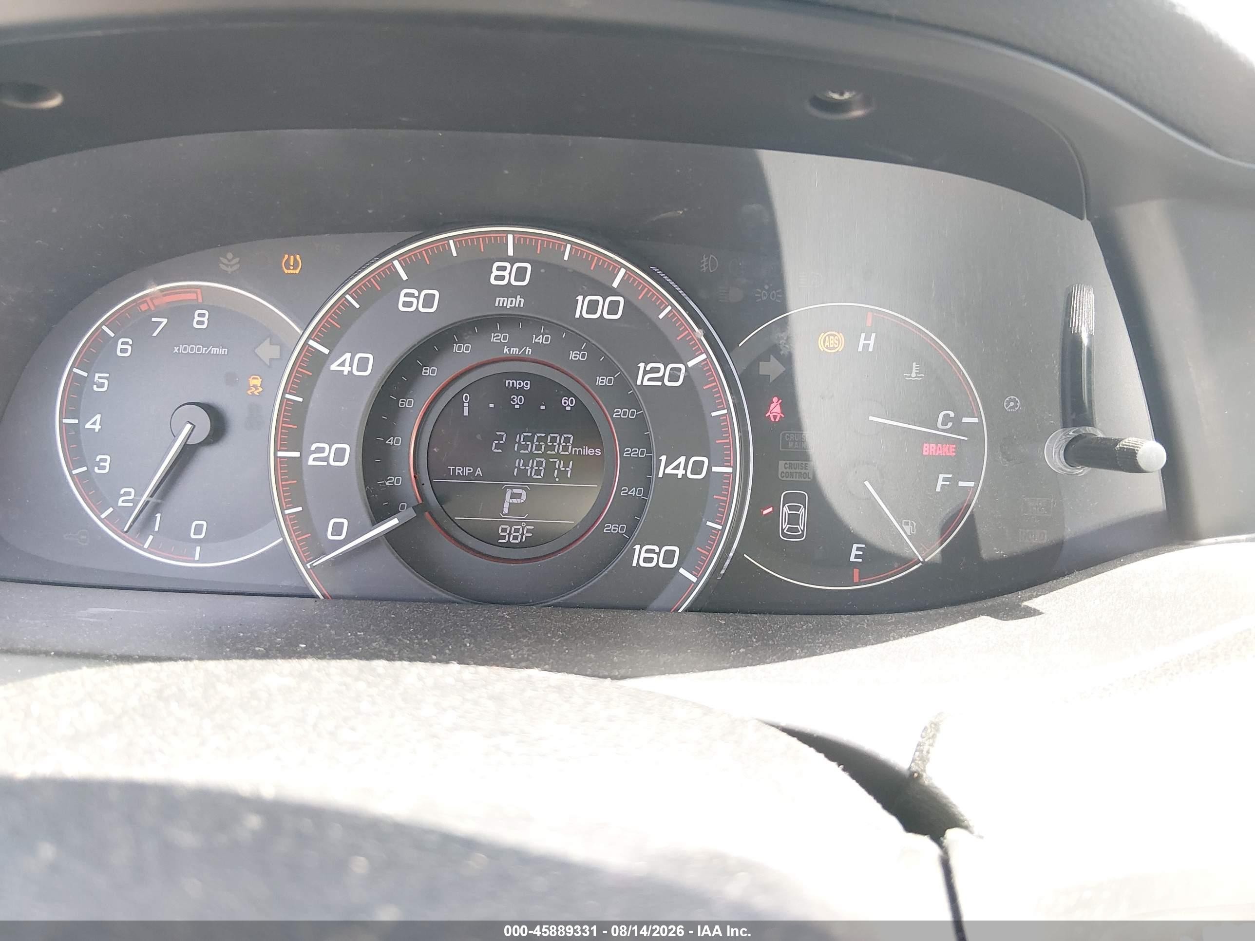 2013 Honda Accord Sport Серый vin: 1HGCR2F50DA055664