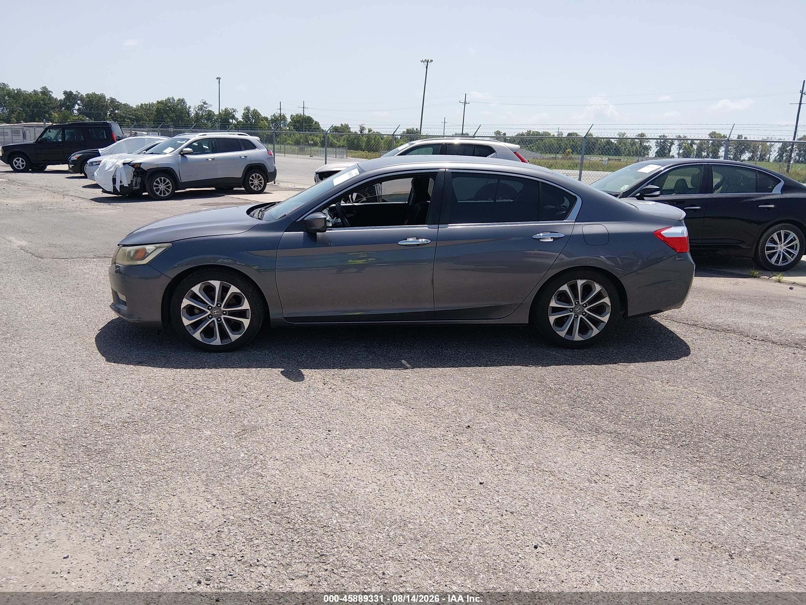 2013 Honda Accord Sport Серый vin: 1HGCR2F50DA055664