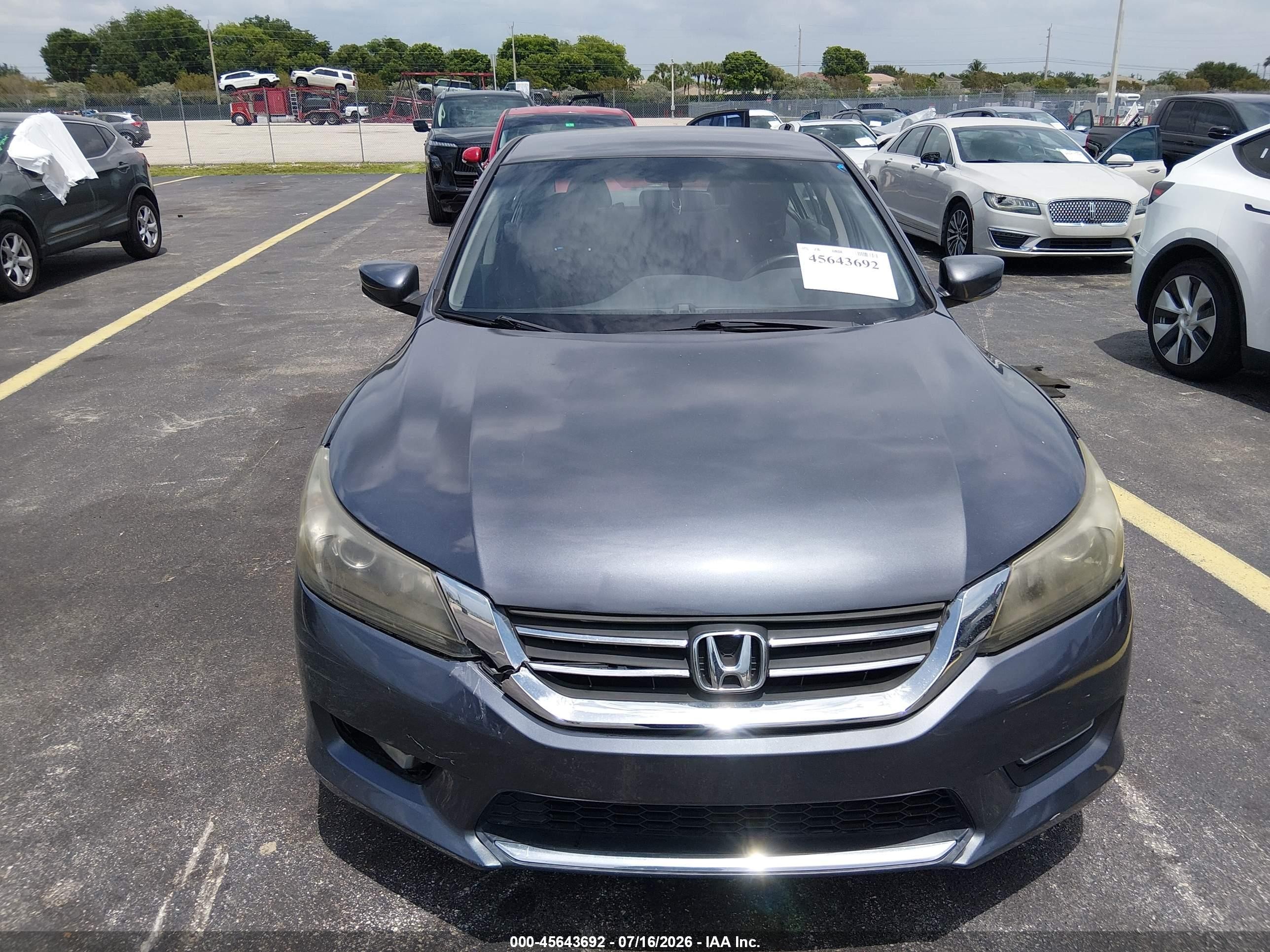 2013 Honda Accord Sport Gray vin: 1HGCR2F50DA082931