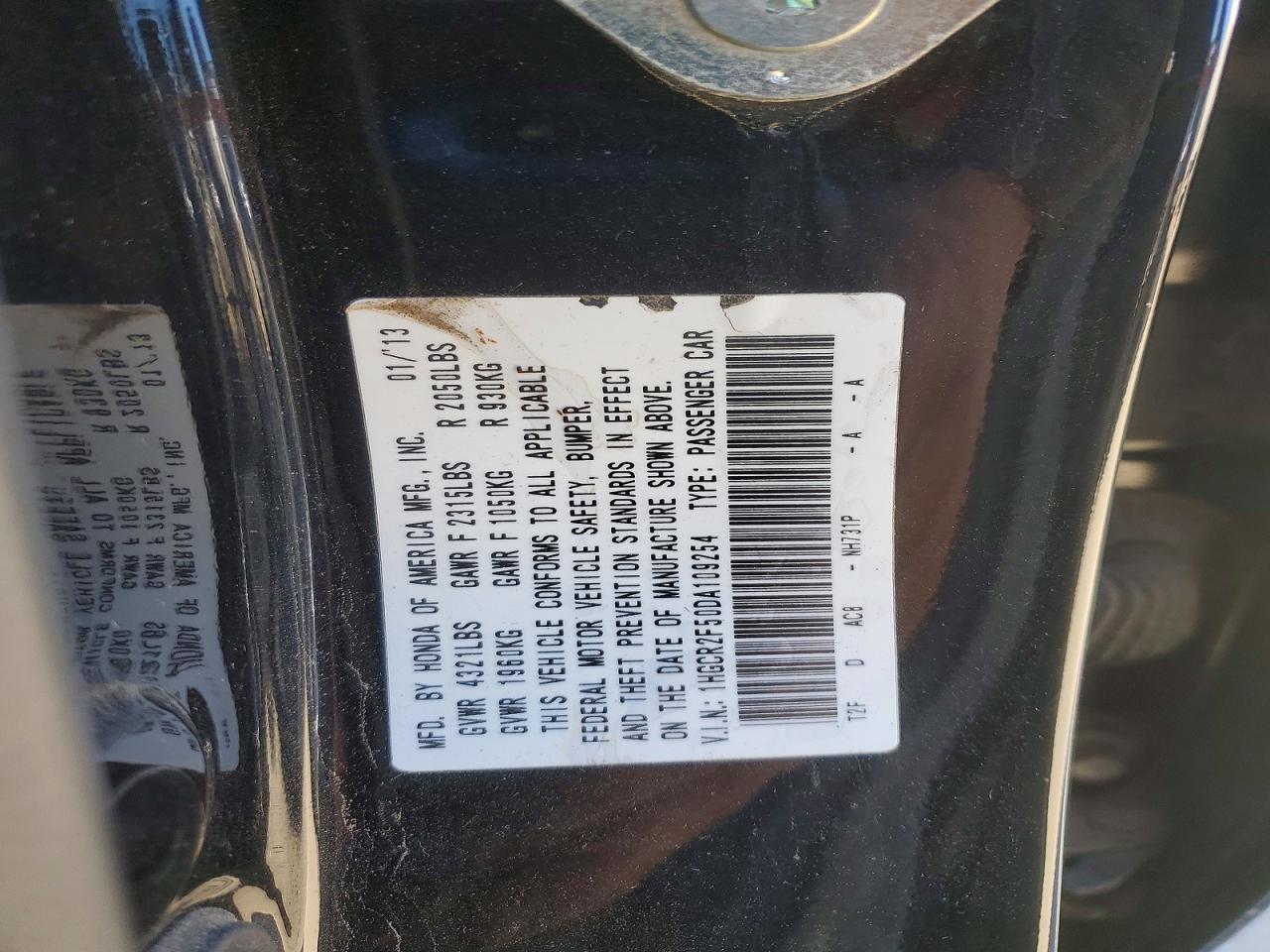 2013 Honda Accord Sport Black vin: 1HGCR2F50DA109254