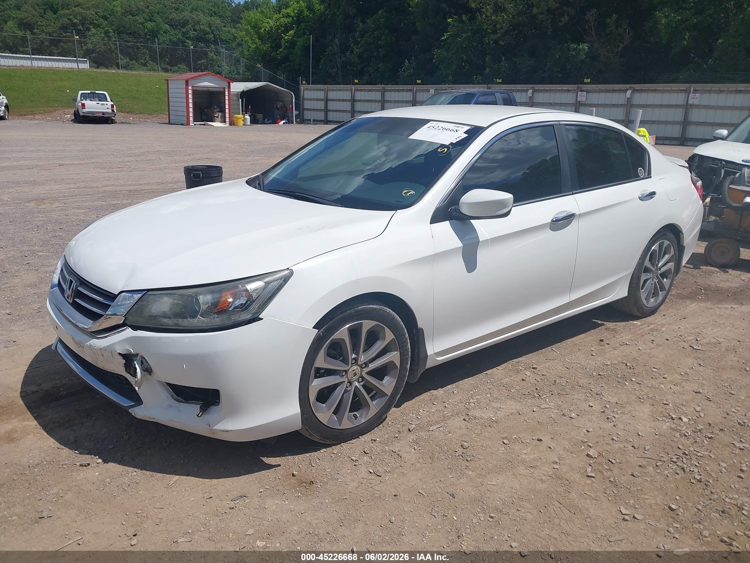 2013 Honda Accord Sport White vin: 1HGCR2F50DA121274