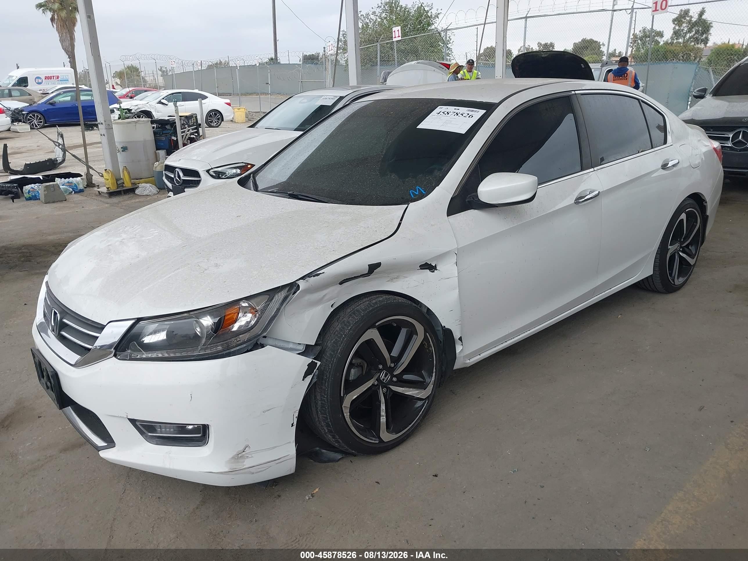 2013 Honda Accord Sport White vin: 1HGCR2F50DA179806