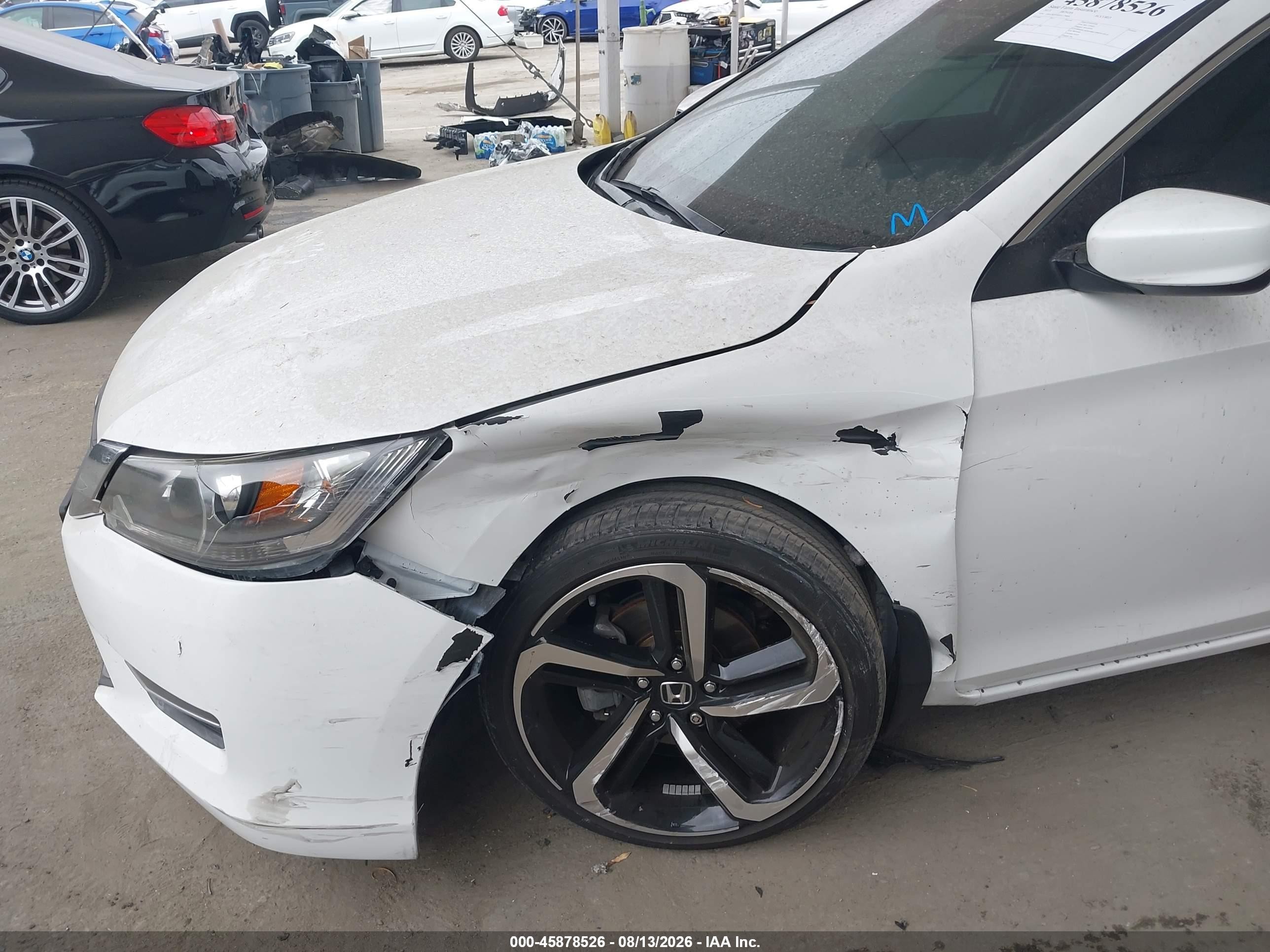 2013 Honda Accord Sport White vin: 1HGCR2F50DA179806