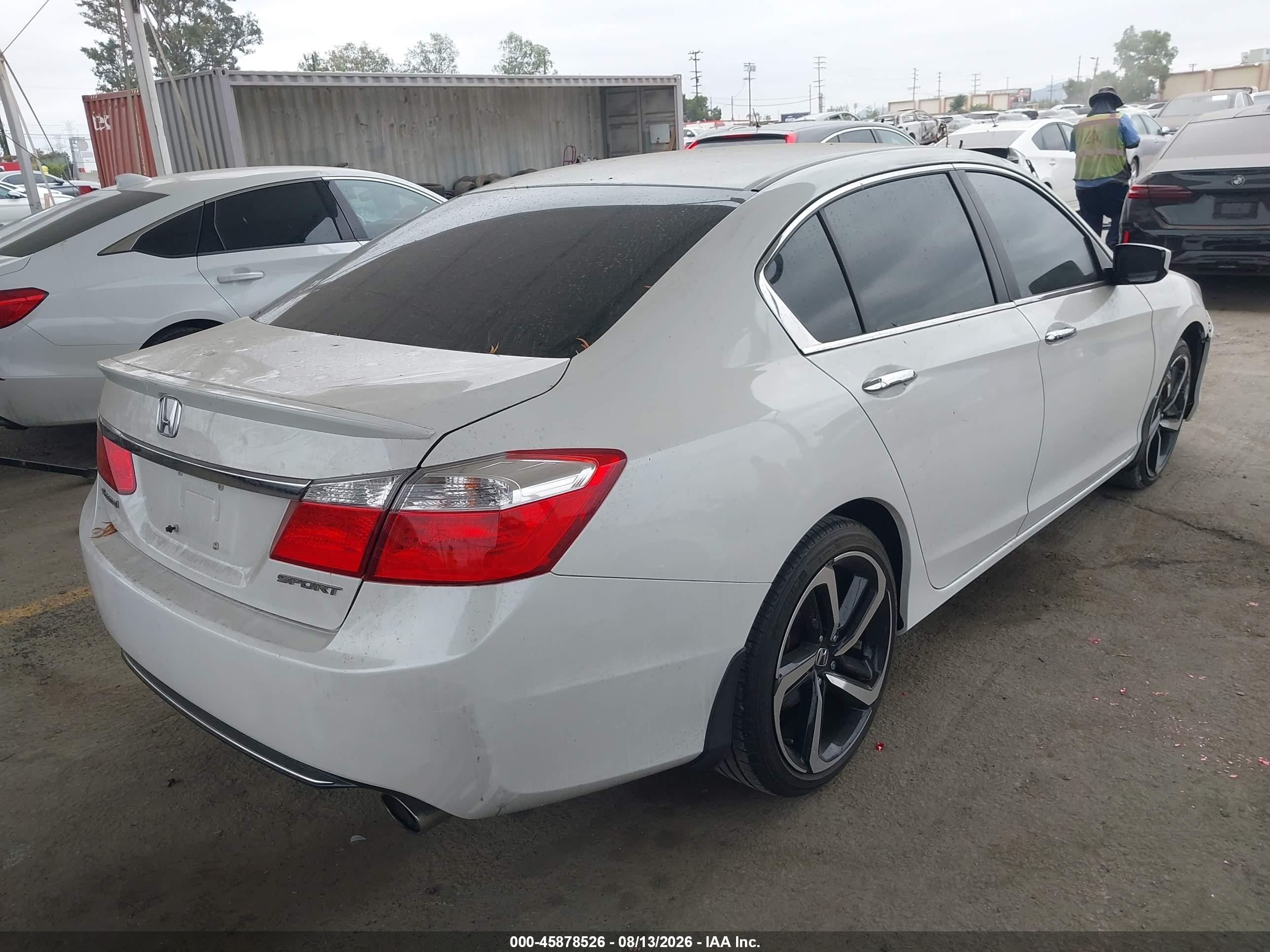 2013 Honda Accord Sport White vin: 1HGCR2F50DA179806