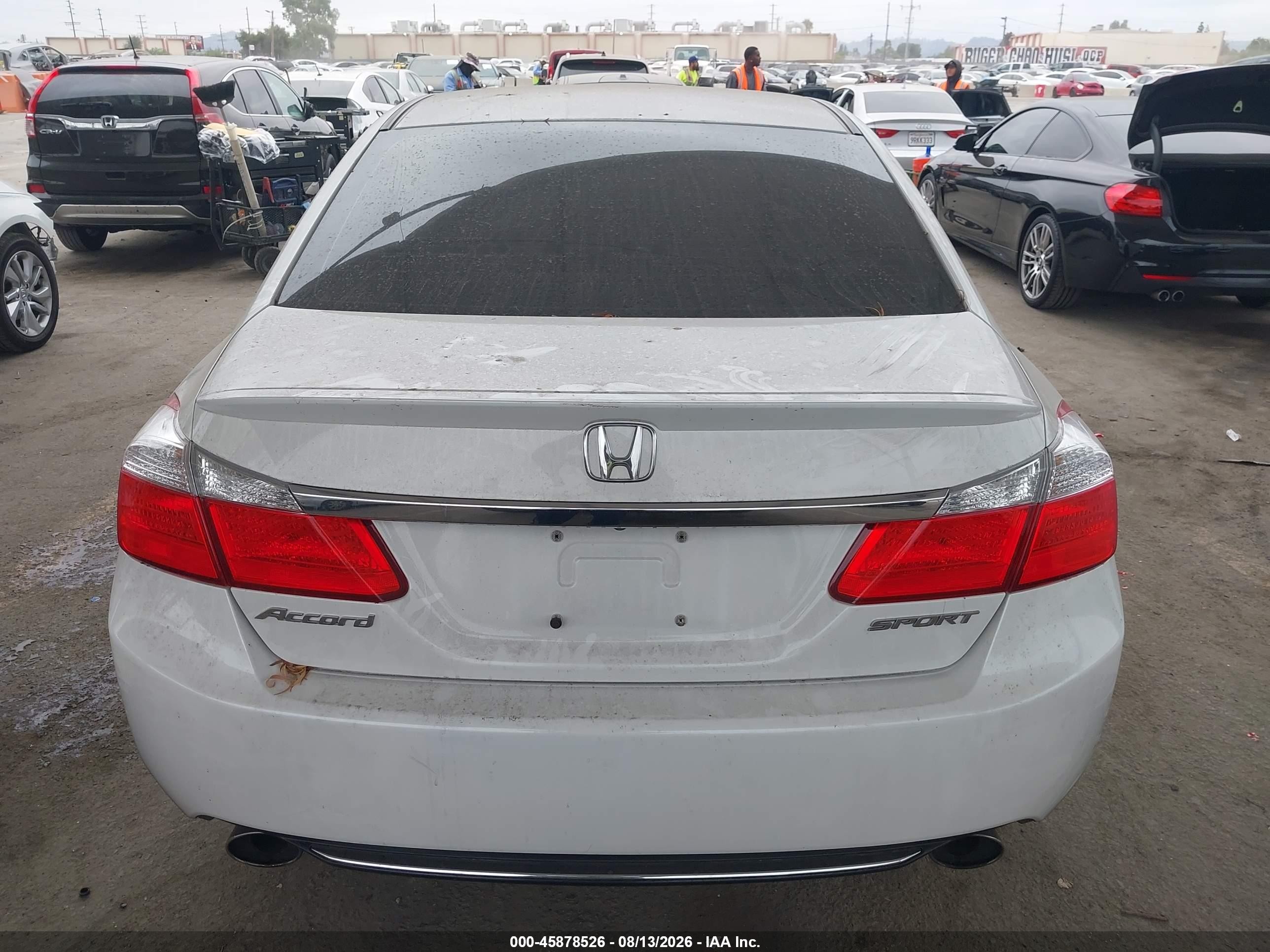 2013 Honda Accord Sport White vin: 1HGCR2F50DA179806