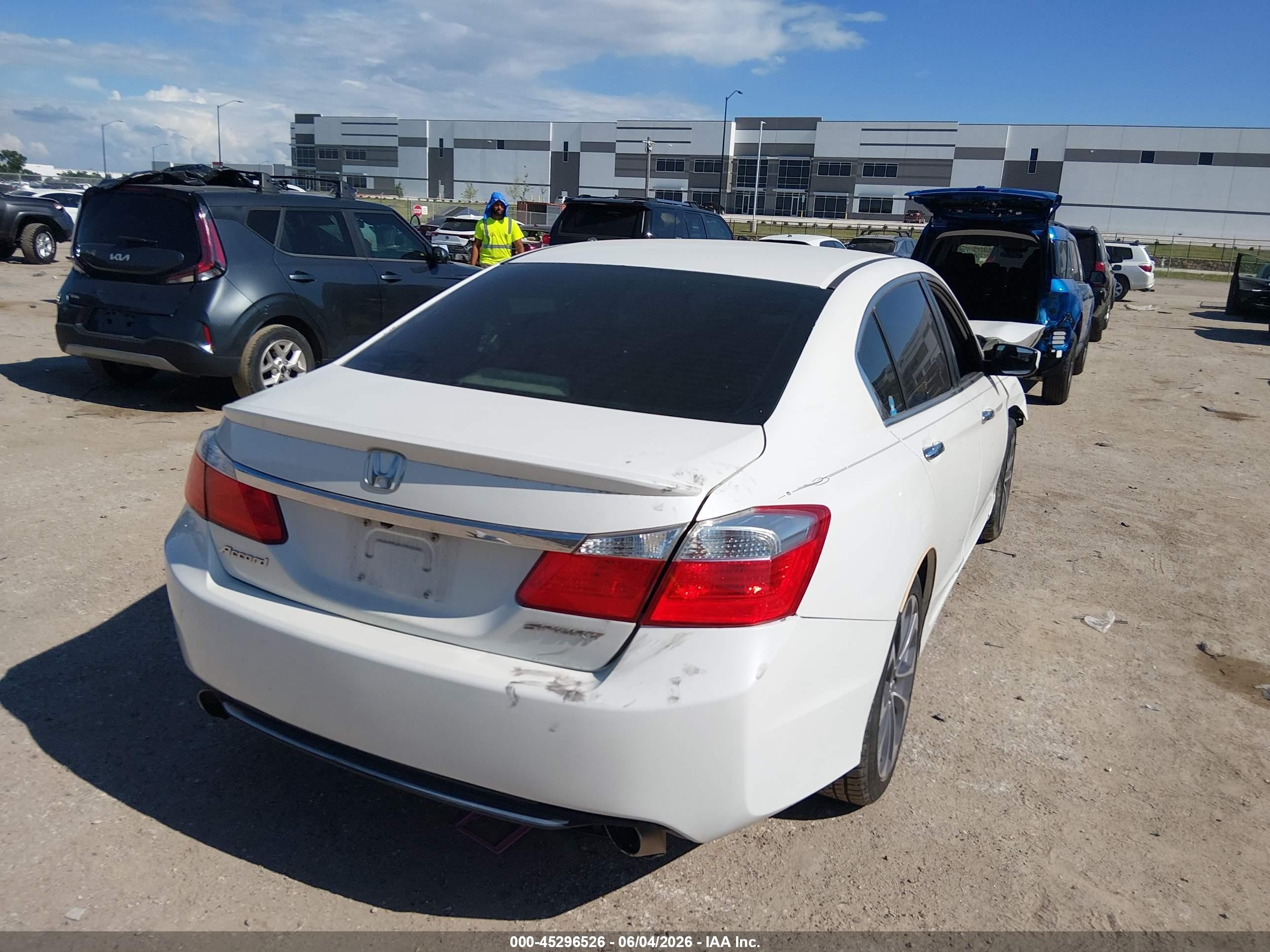 2013 Honda Accord Sport Белый vin: 1HGCR2F50DA195469