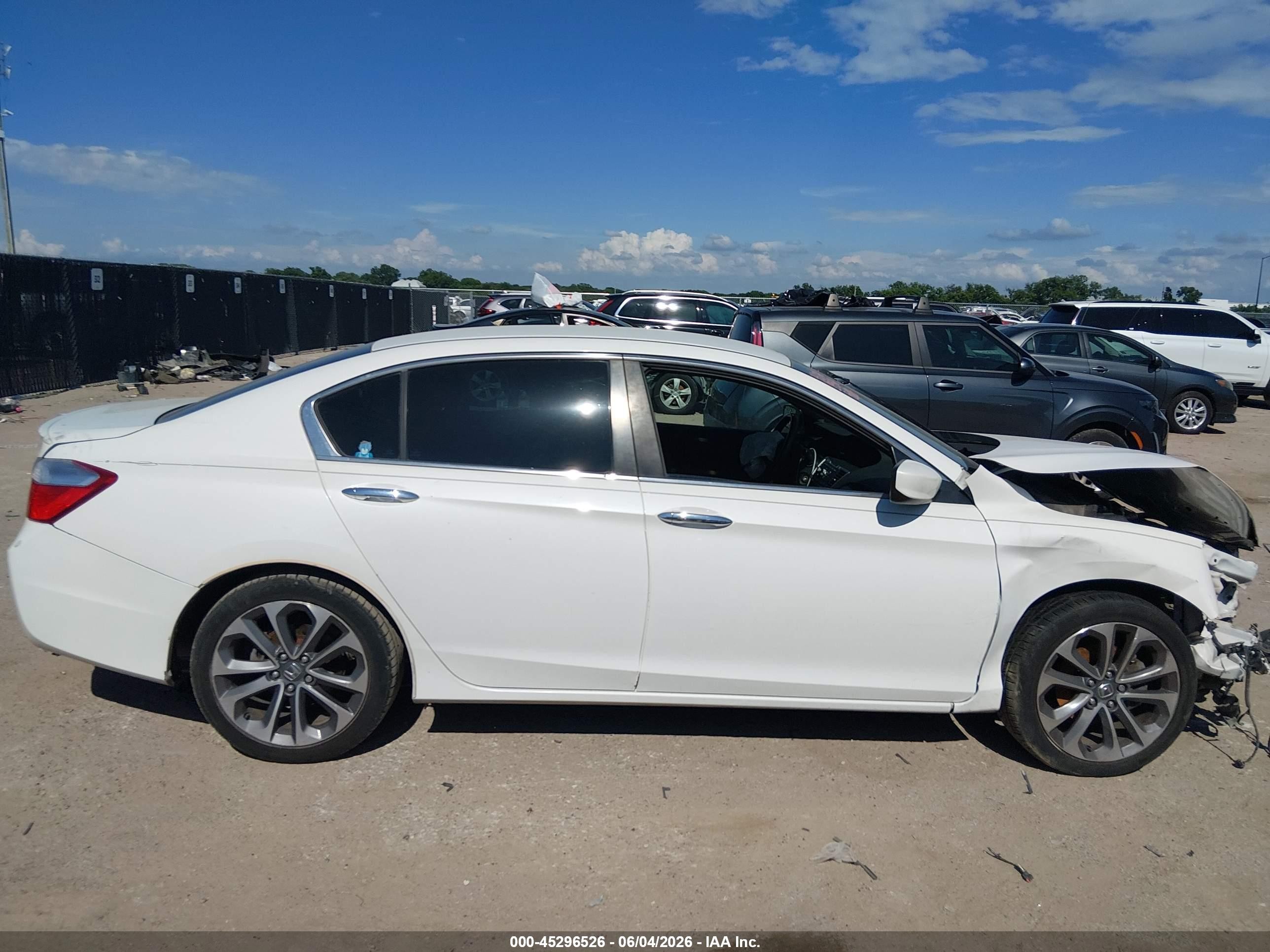 2013 Honda Accord Sport Белый vin: 1HGCR2F50DA195469