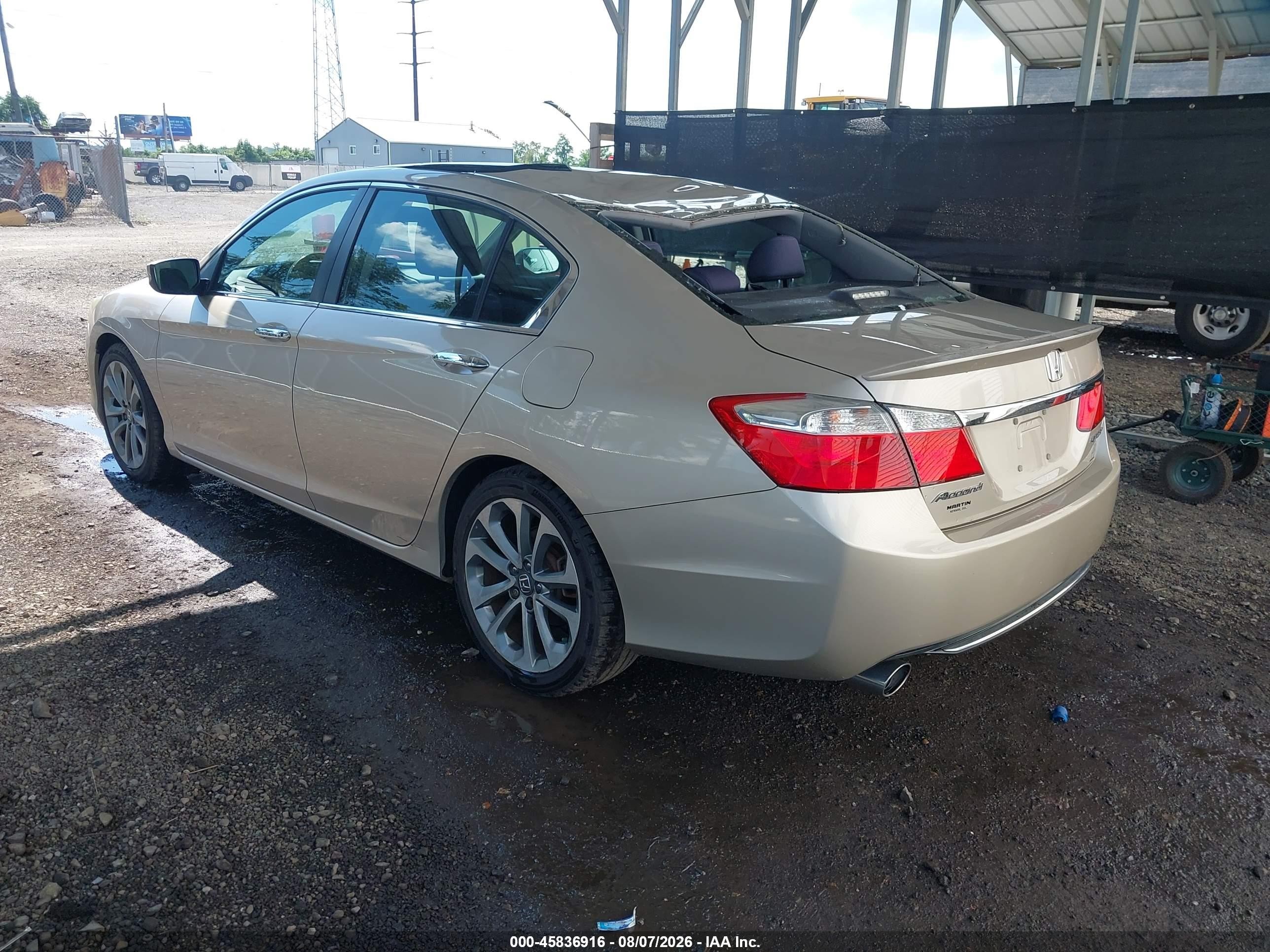 2013 Honda Accord Sport Бежевый vin: 1HGCR2F50DA280876