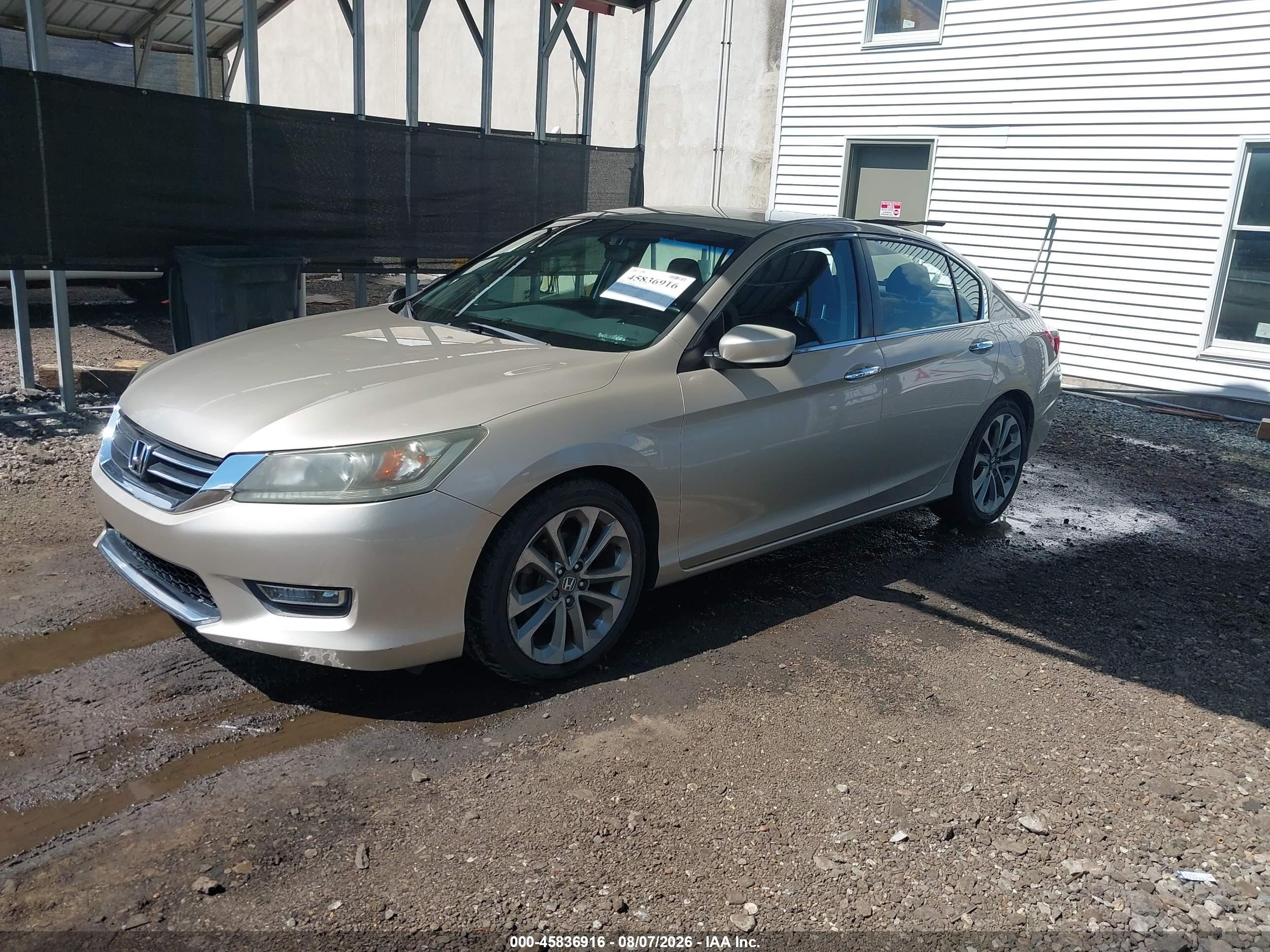 2013 Honda Accord Sport Бежевый vin: 1HGCR2F50DA280876