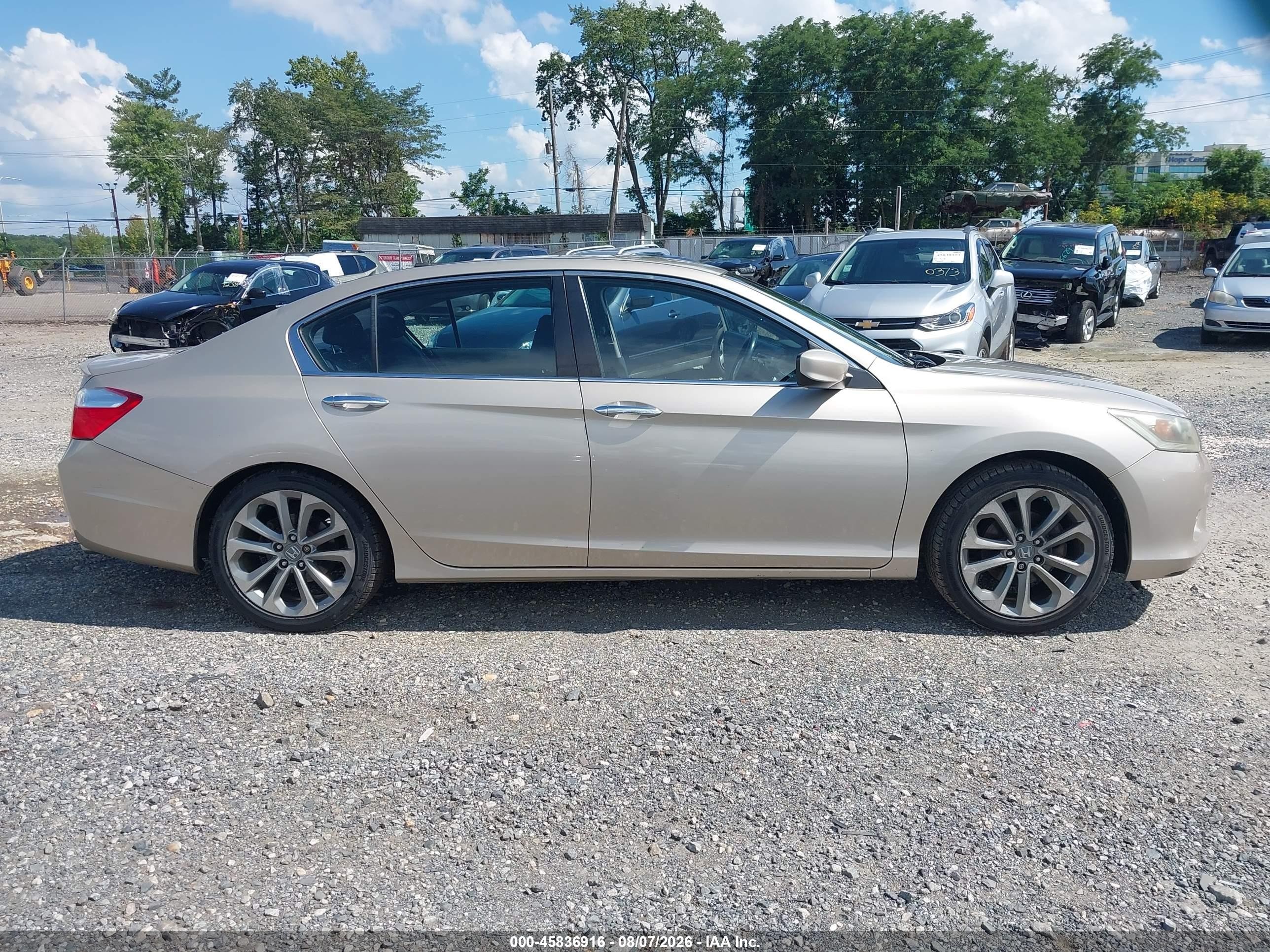 2013 Honda Accord Sport Бежевый vin: 1HGCR2F50DA280876