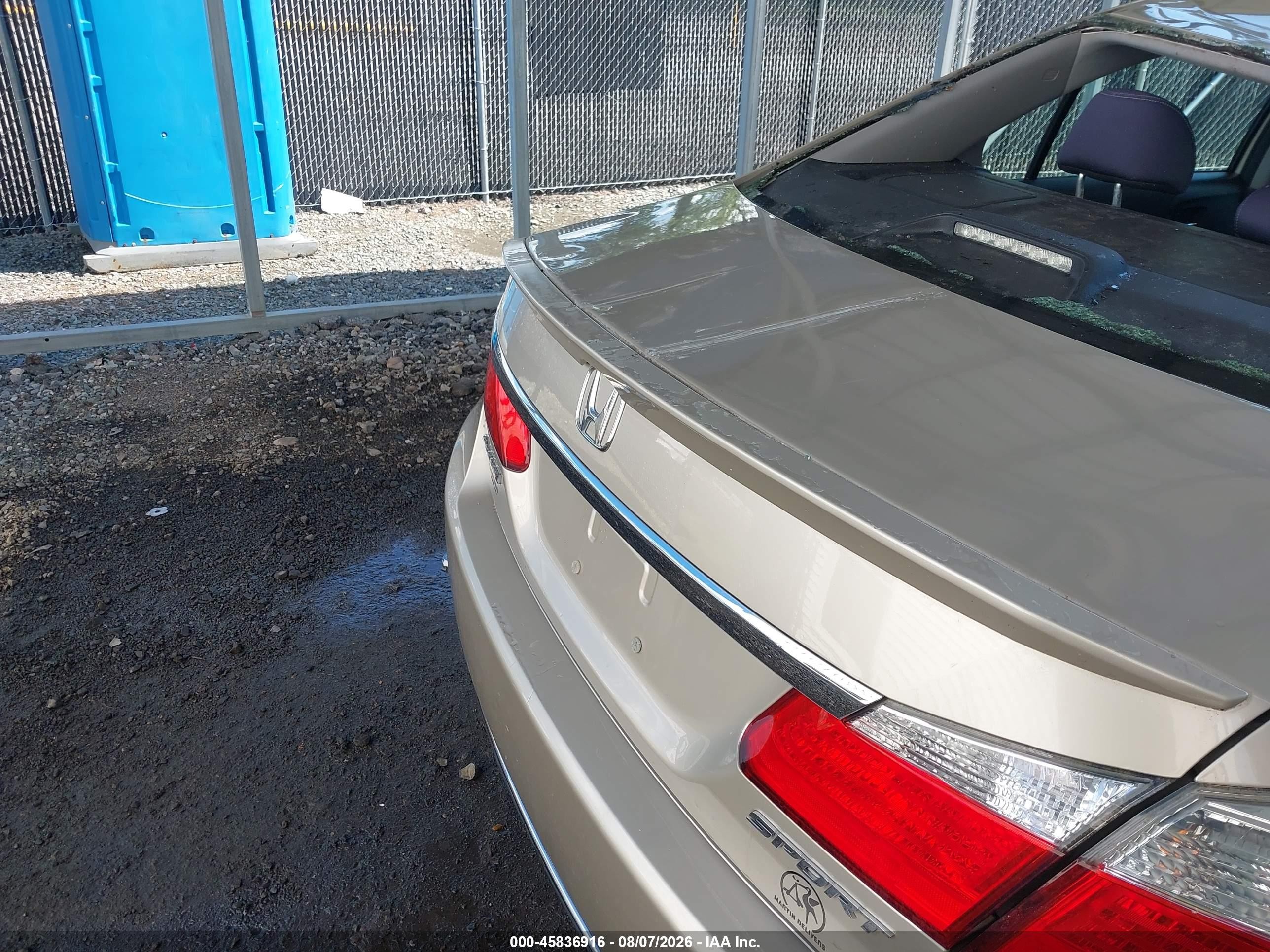 2013 Honda Accord Sport Бежевый vin: 1HGCR2F50DA280876