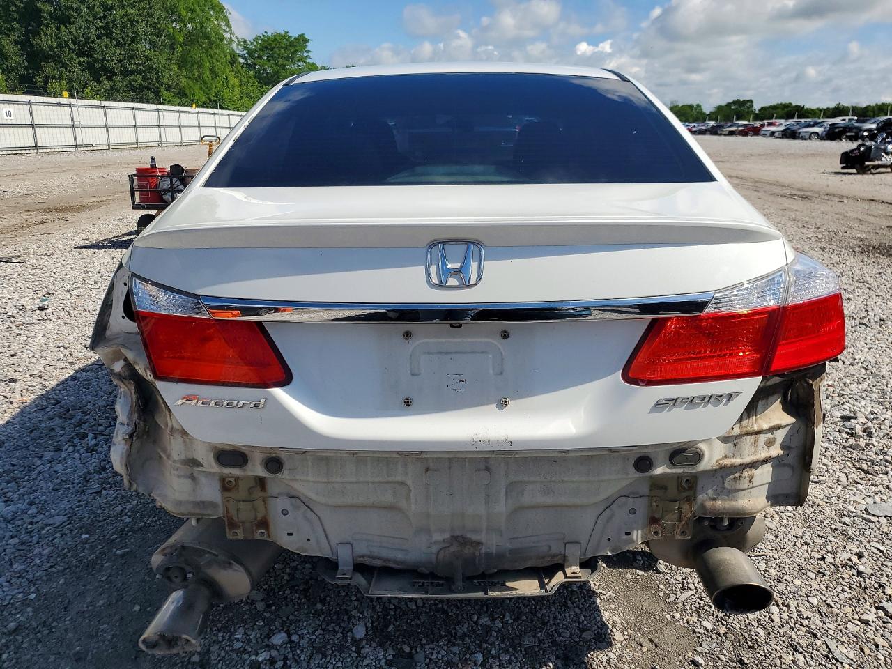 2014 Honda Accord Sport White vin: 1HGCR2F50EA017871
