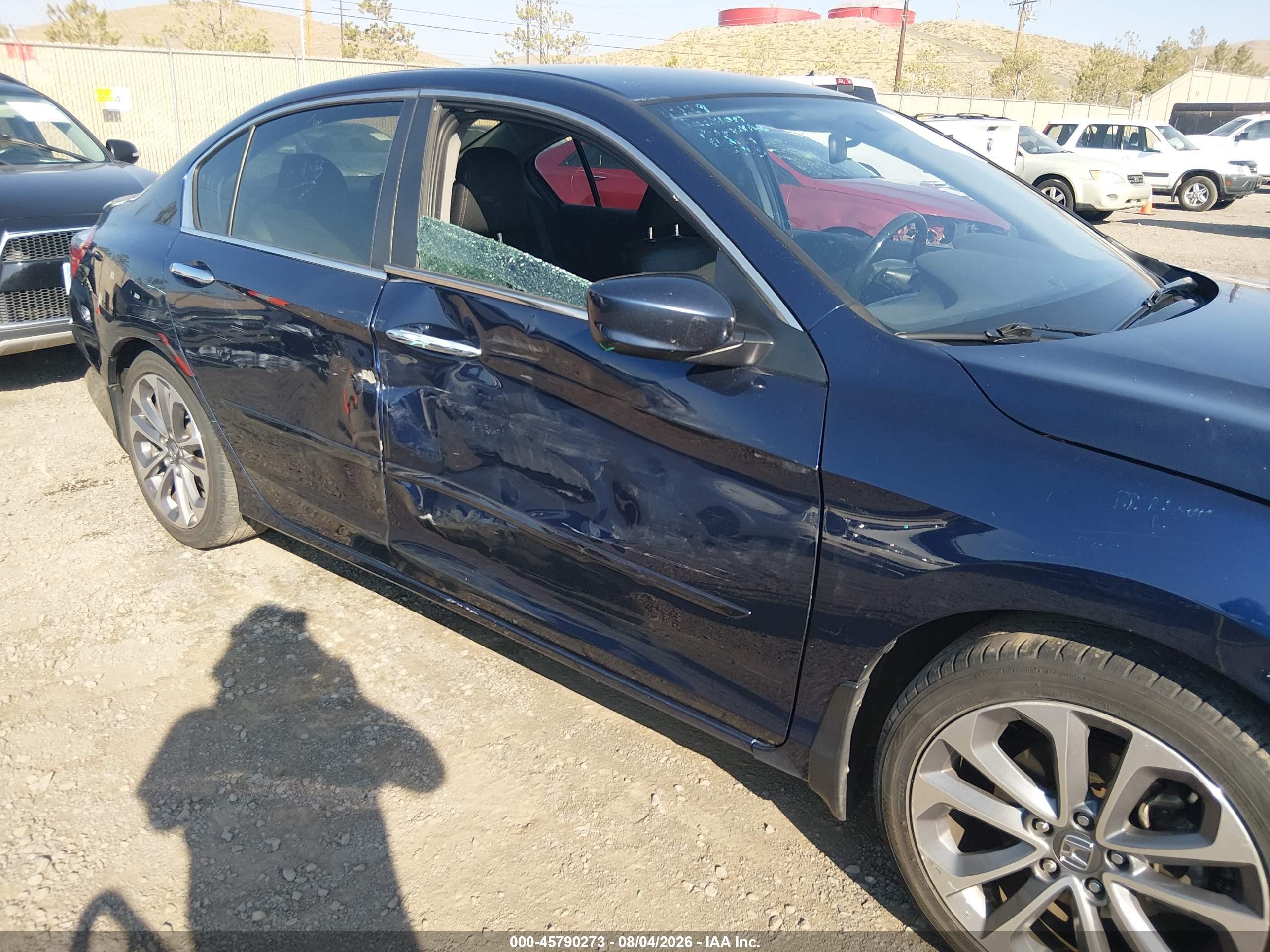 2014 Honda Accord Sport Синий vin: 1HGCR2F50EA050336