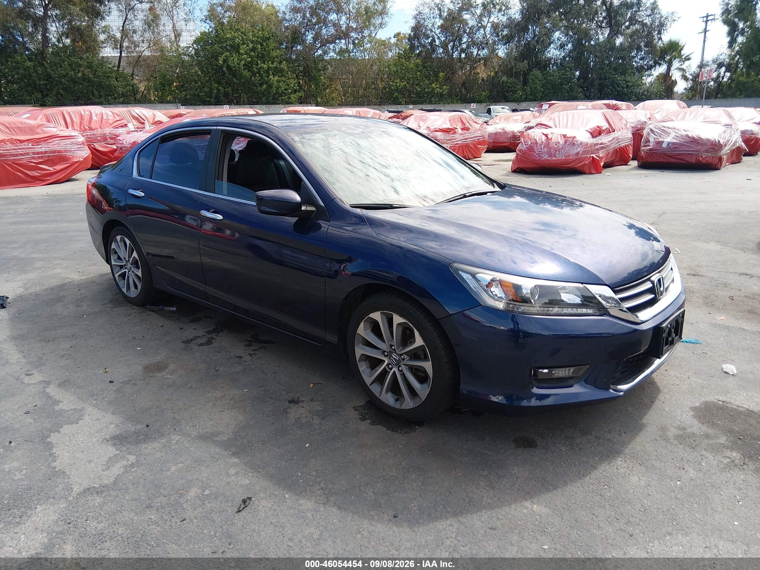 2014 Honda Accord Sport Dark Blue vin: 1HGCR2F50EA052393