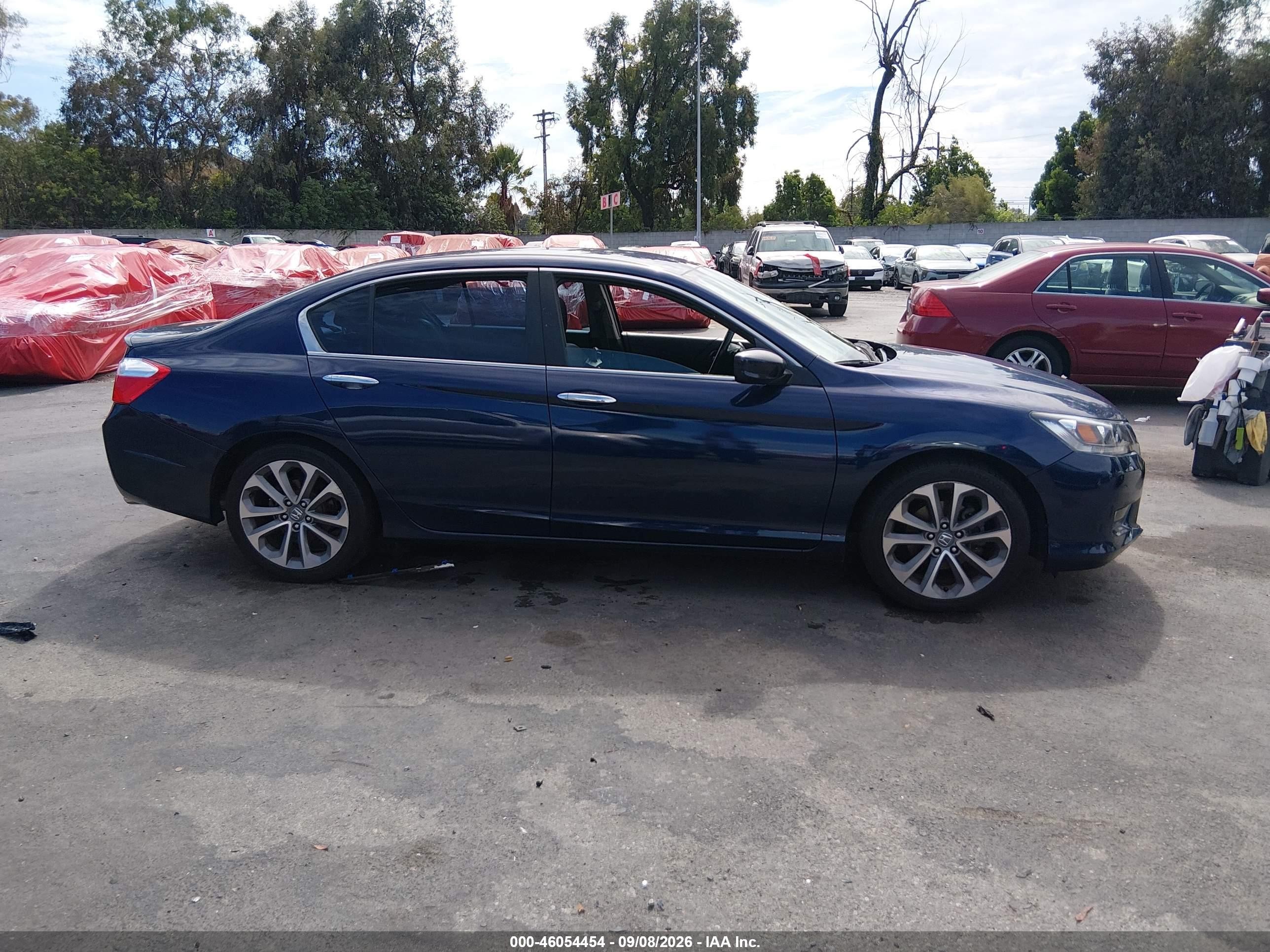 2014 Honda Accord Sport Dark Blue vin: 1HGCR2F50EA052393