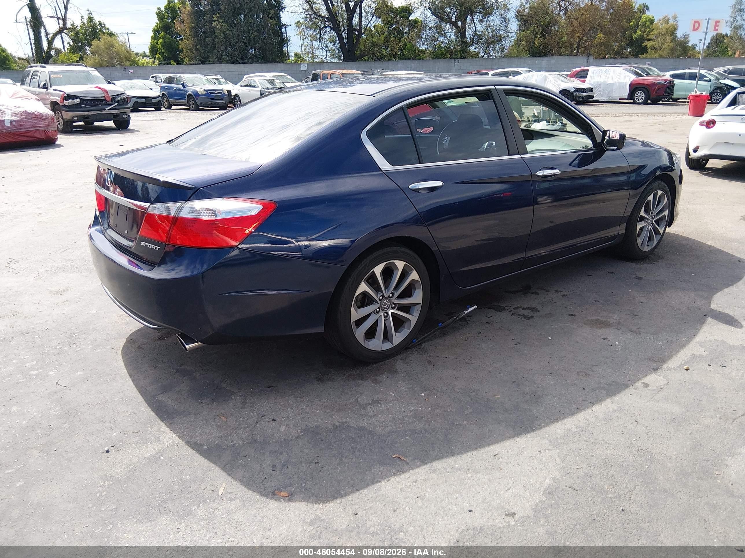 2014 Honda Accord Sport Dark Blue vin: 1HGCR2F50EA052393