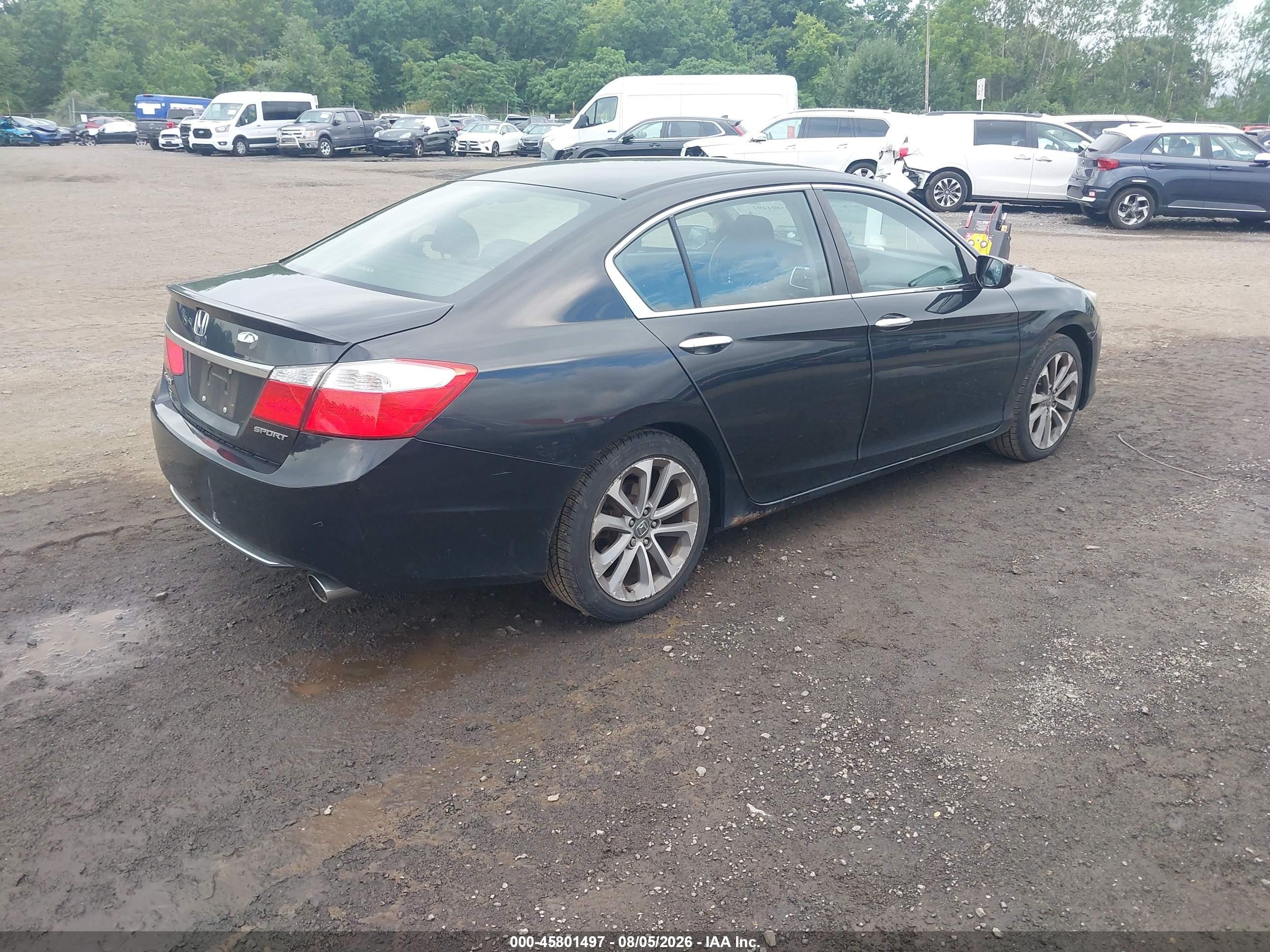 2014 Honda Accord Sport Черный vin: 1HGCR2F50EA064611