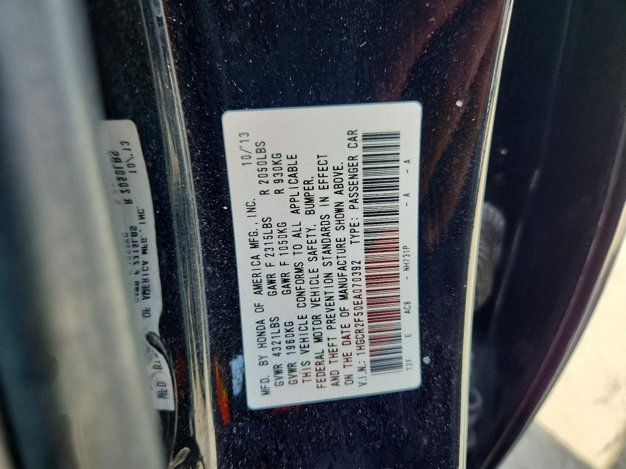 2014 Honda Accord Sport Black vin: 1HGCR2F50EA070392