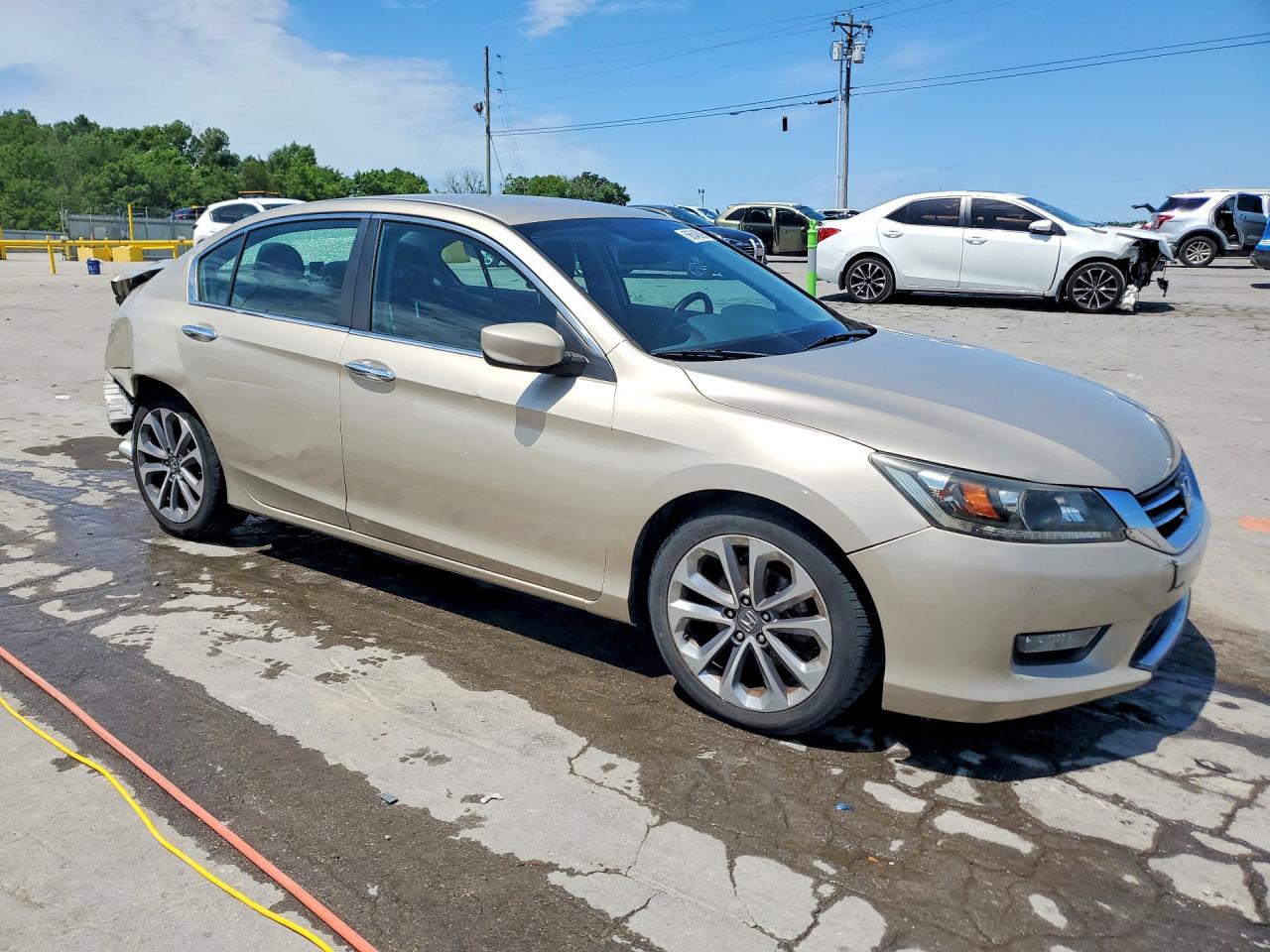 2014 Honda Accord Sport Beige vin: 1HGCR2F50EA079366