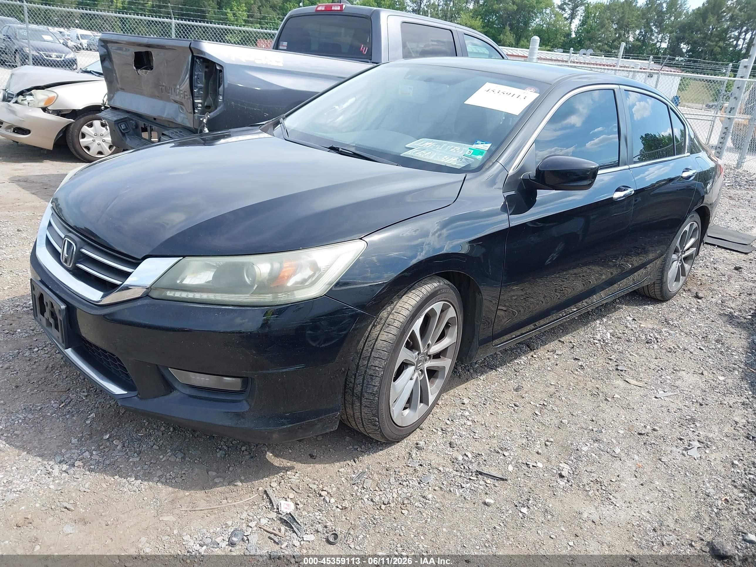 2014 Honda Accord Sport Черный vin: 1HGCR2F50EA159749