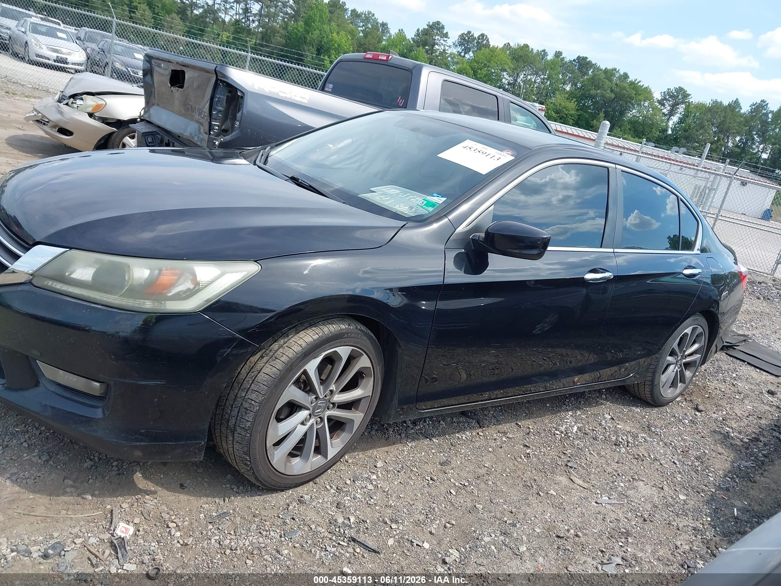 2014 Honda Accord Sport Черный vin: 1HGCR2F50EA159749