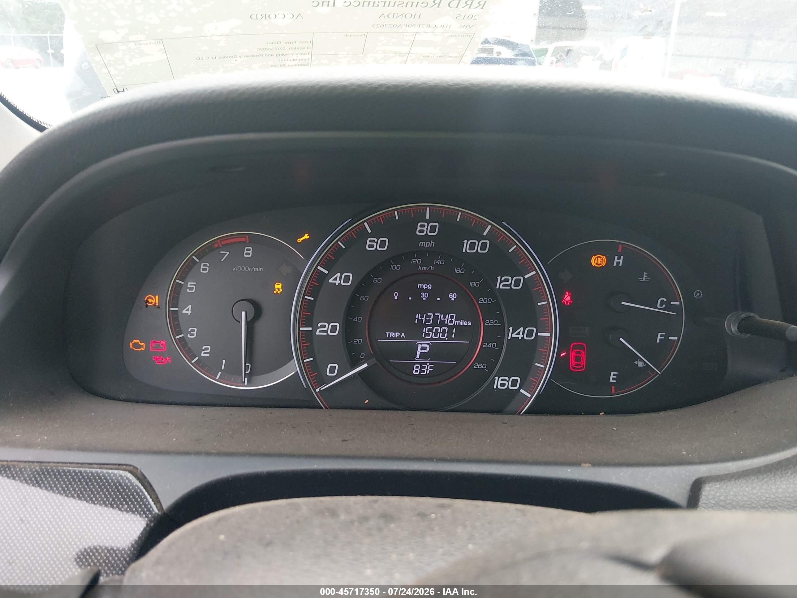 2015 Honda Accord Sport Black vin: 1HGCR2F50FA027625