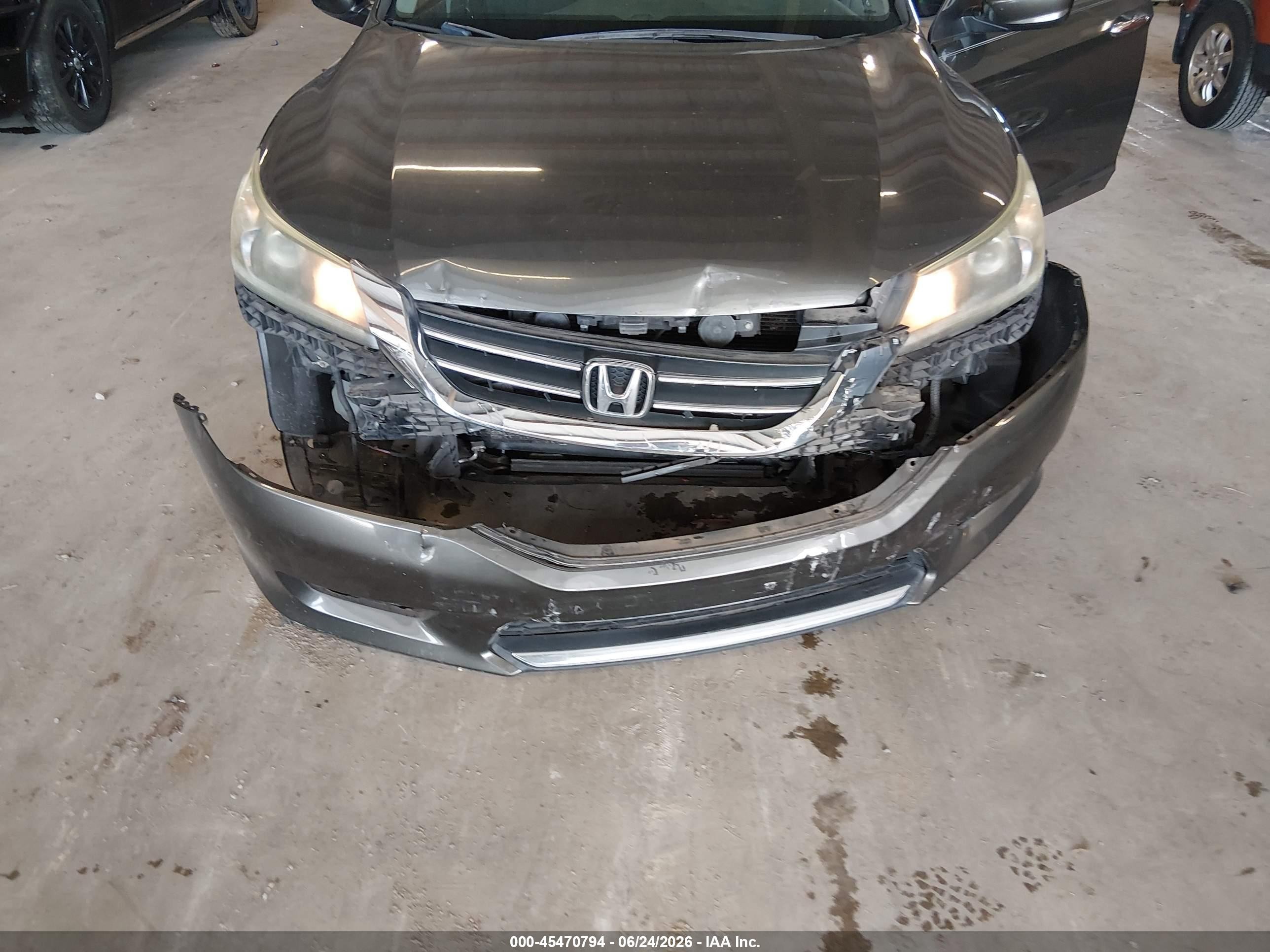 2015 Honda Accord Sport Серый vin: 1HGCR2F50FA052802