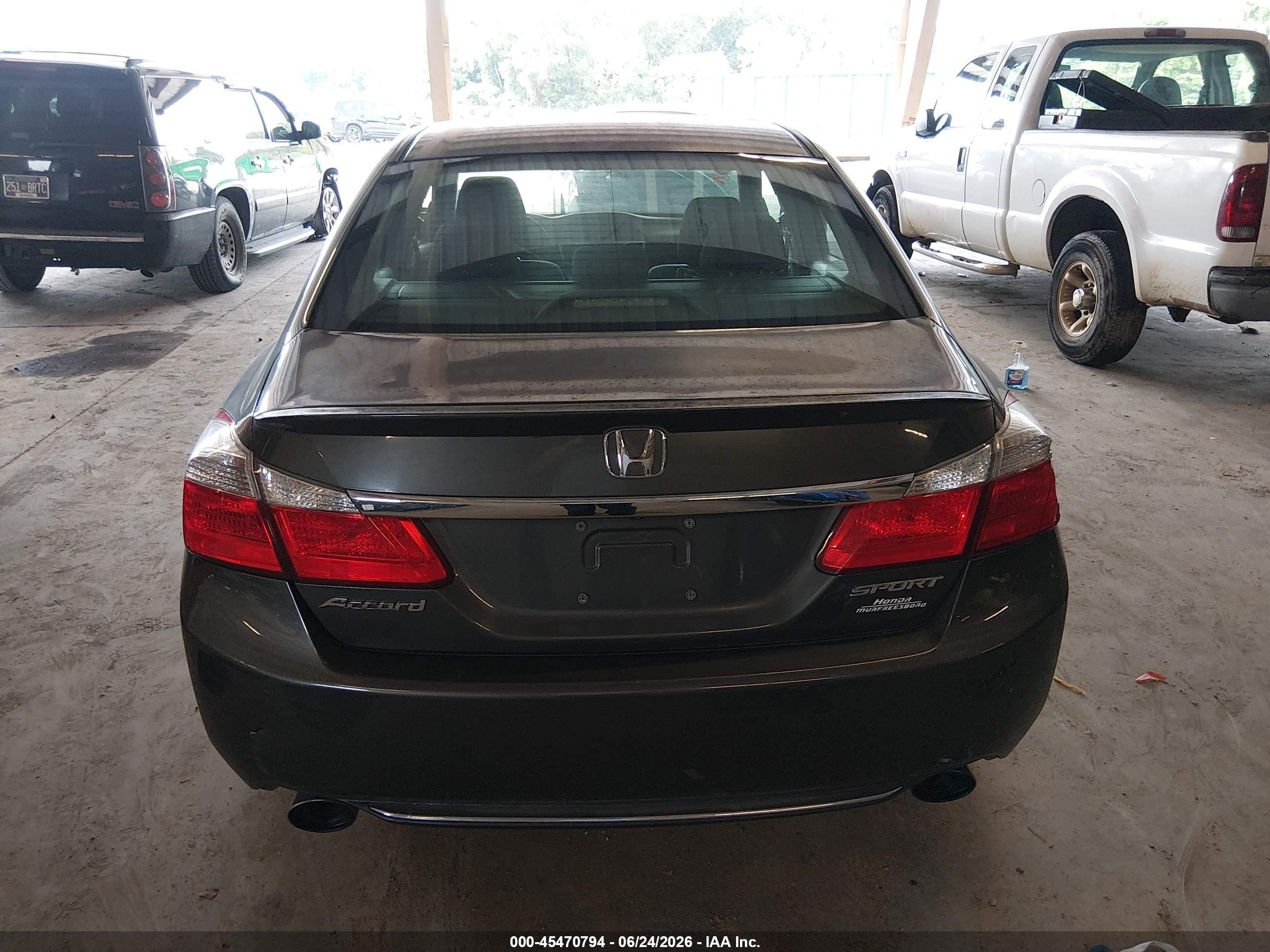 2015 Honda Accord Sport Серый vin: 1HGCR2F50FA052802