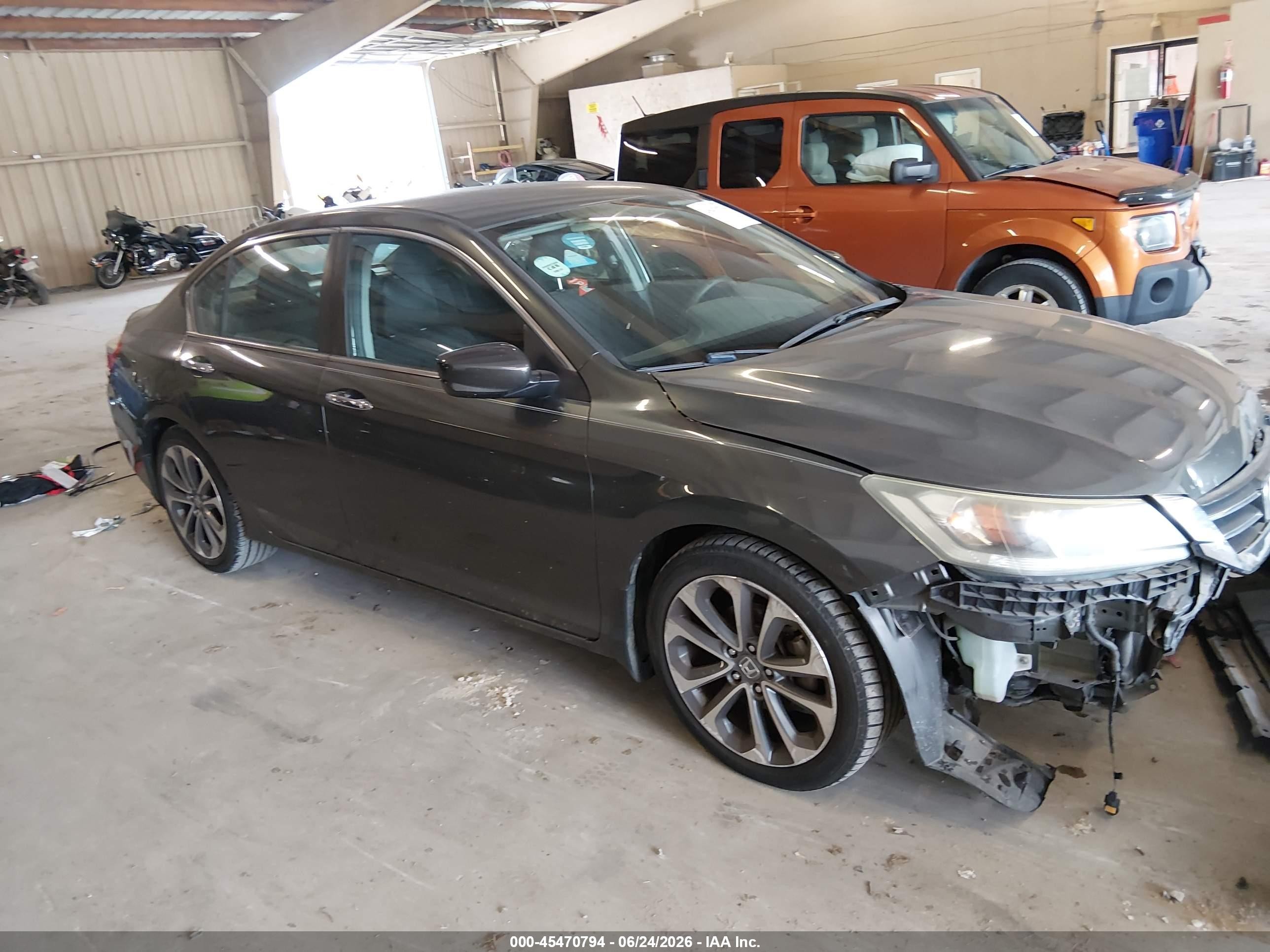 2015 Honda Accord Sport Серый vin: 1HGCR2F50FA052802