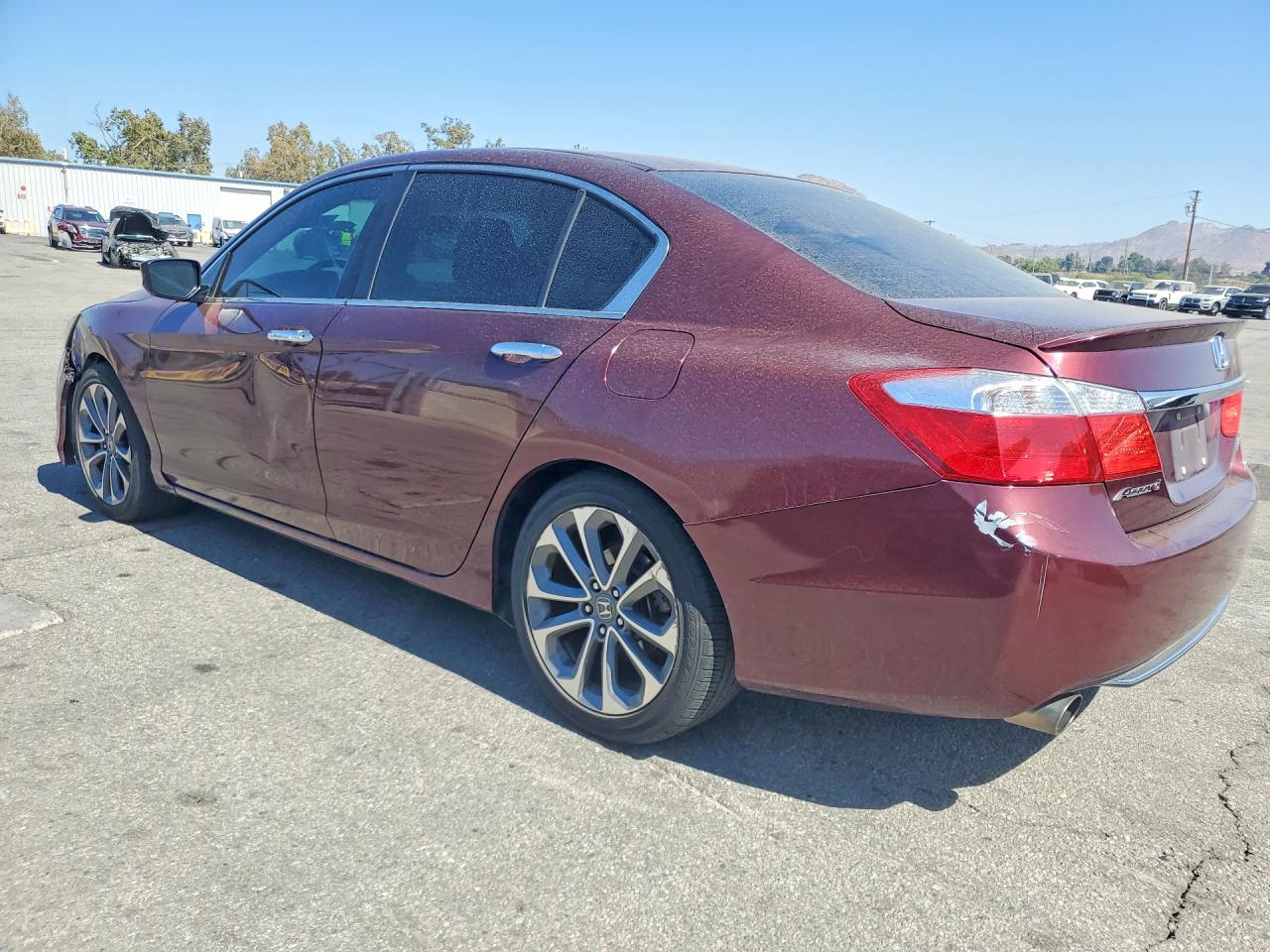 2015 Honda Accord Sport Burgundy vin: 1HGCR2F50FA055151